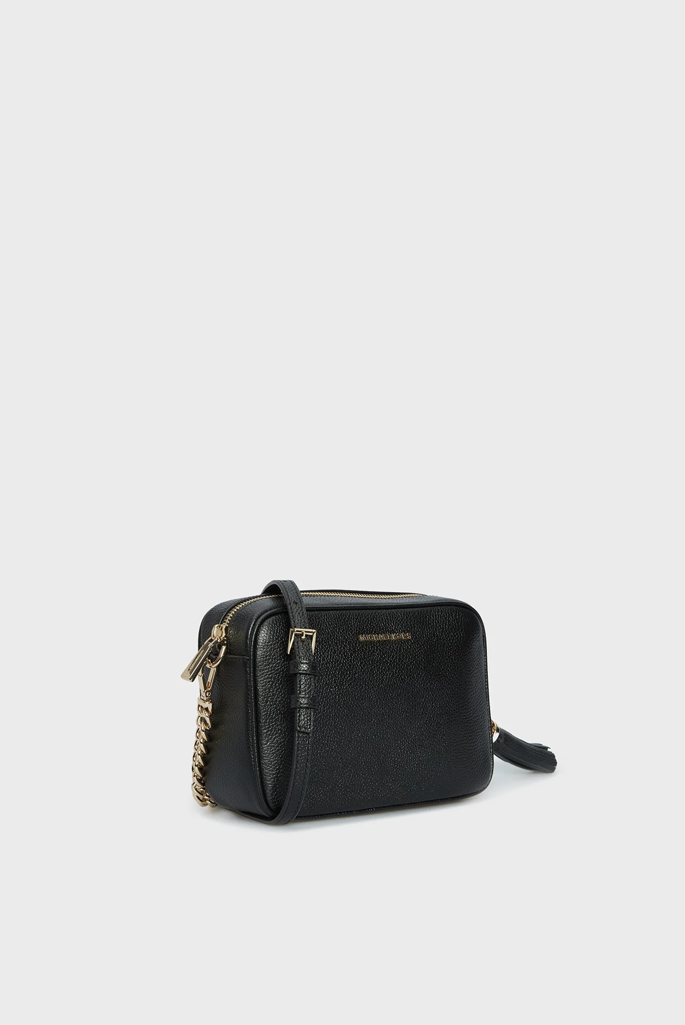 Женская черная кожаная сумка JET SET MD CAMERA BAG Michael Kors