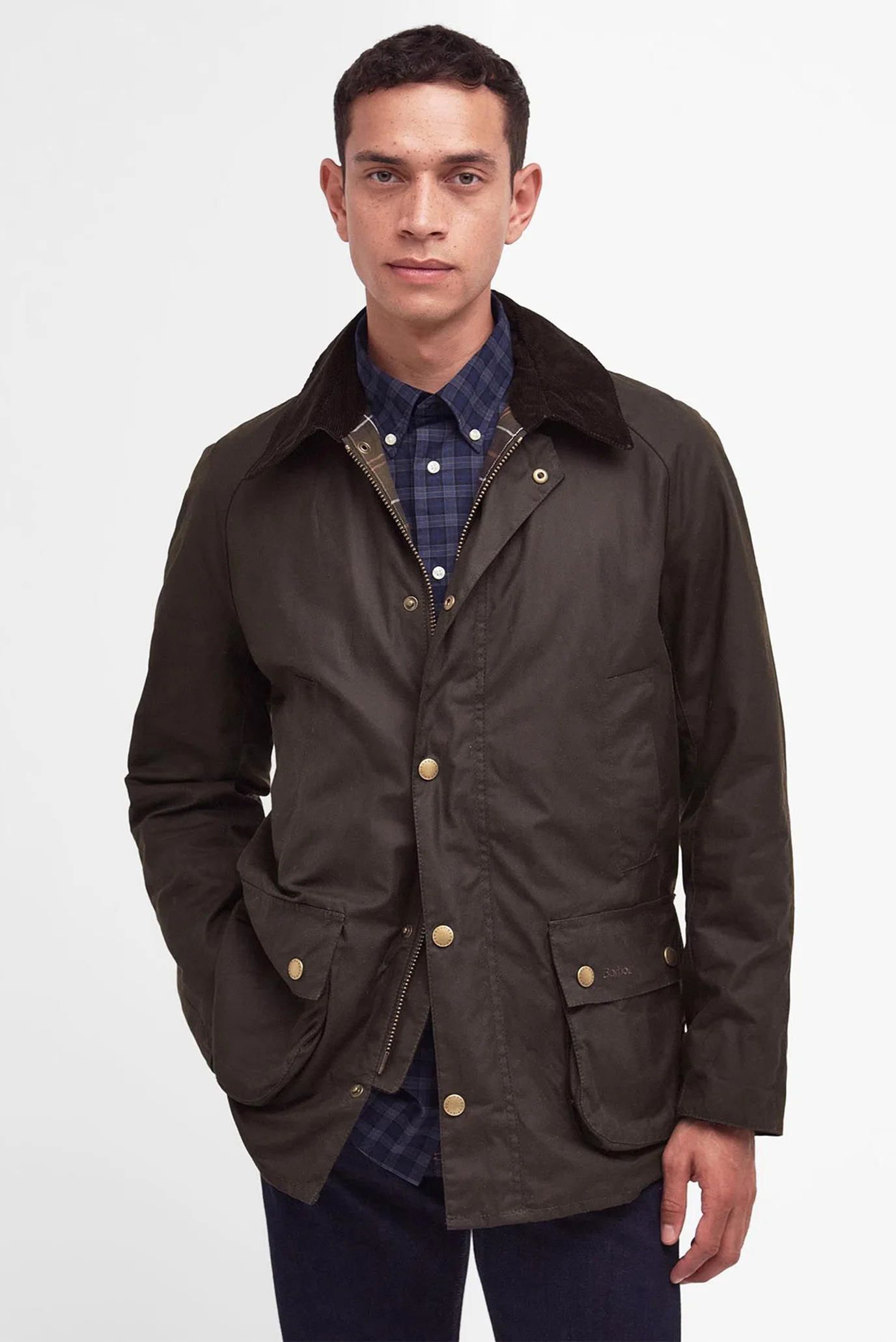 Мужская коричневая куртка Ashby Waxed Jacket Barbour MWX0339OL71