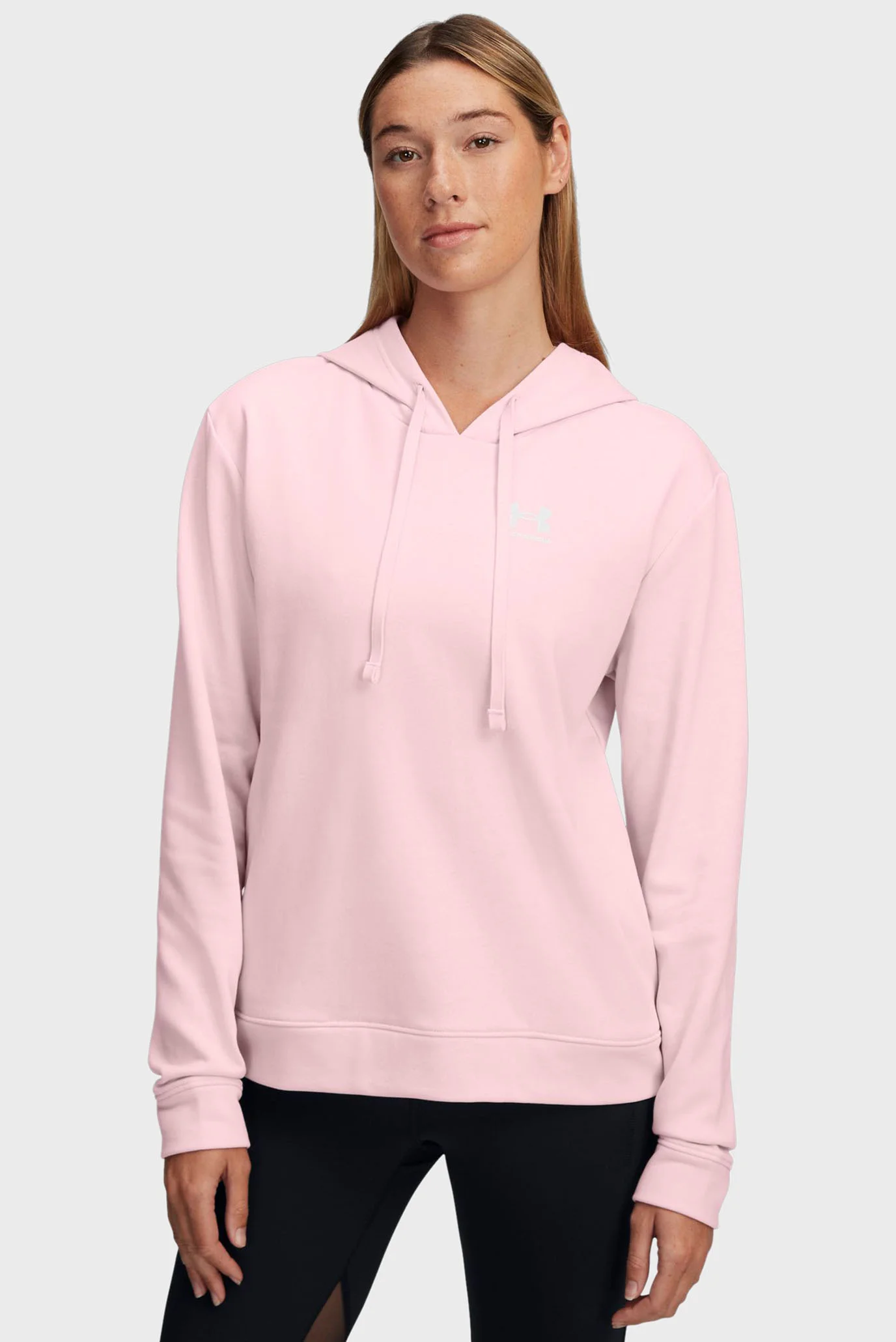 Жіноче рожеве худі UA Rival Terry Hoodie Under Armour 6005511-647