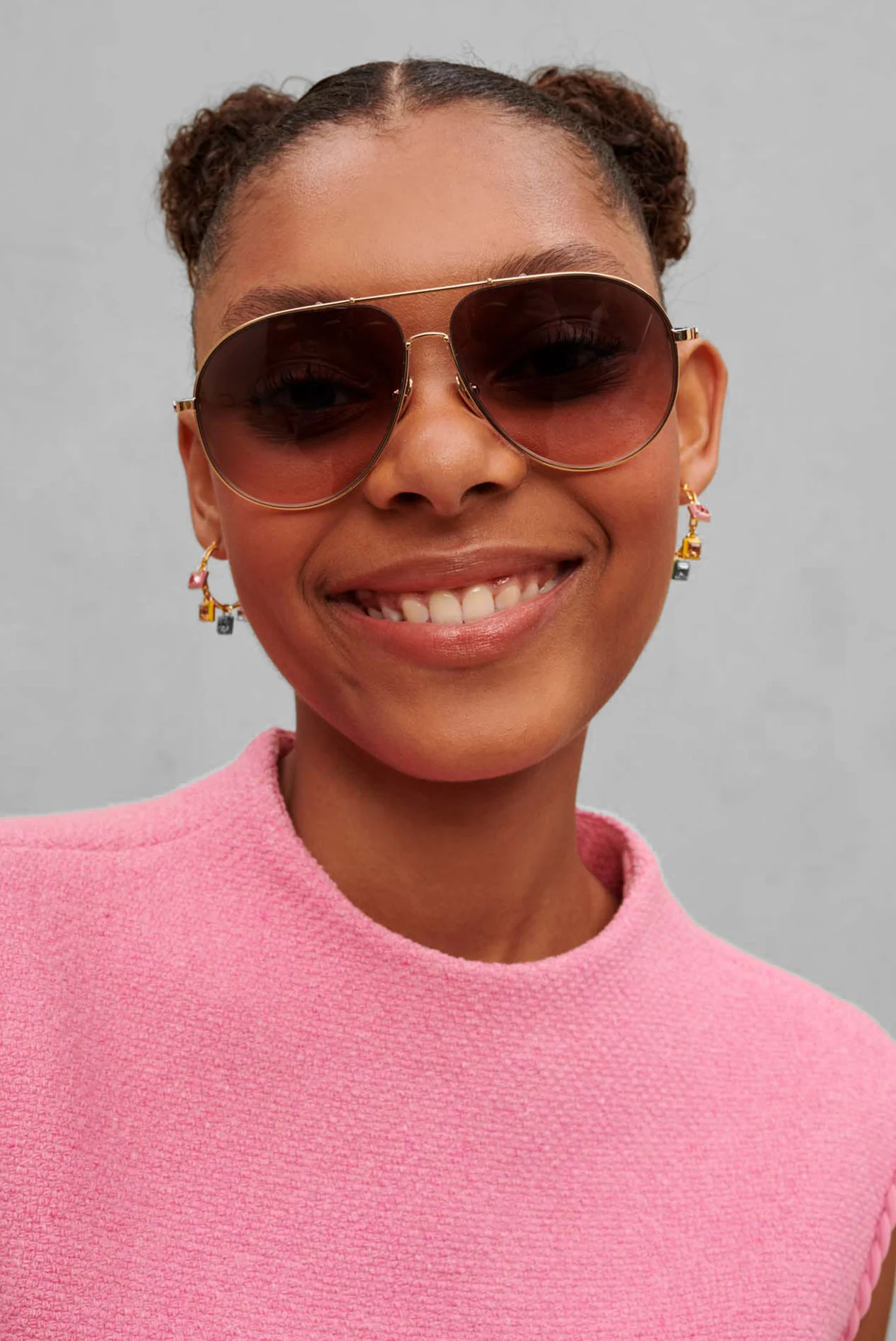 Женское розовое твидовое платье MAJE MFPRO02825_PINK — MD-Fashion