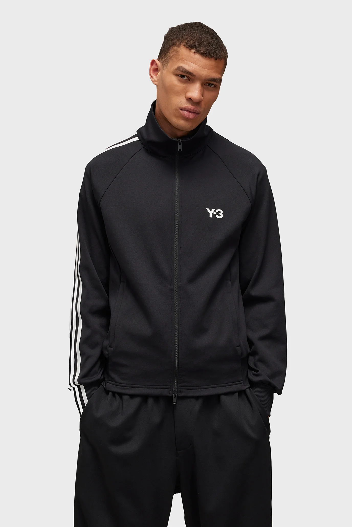 Мужская черная спортивная кофта Y-3 3-Stripes adidas JF0668 — MD
