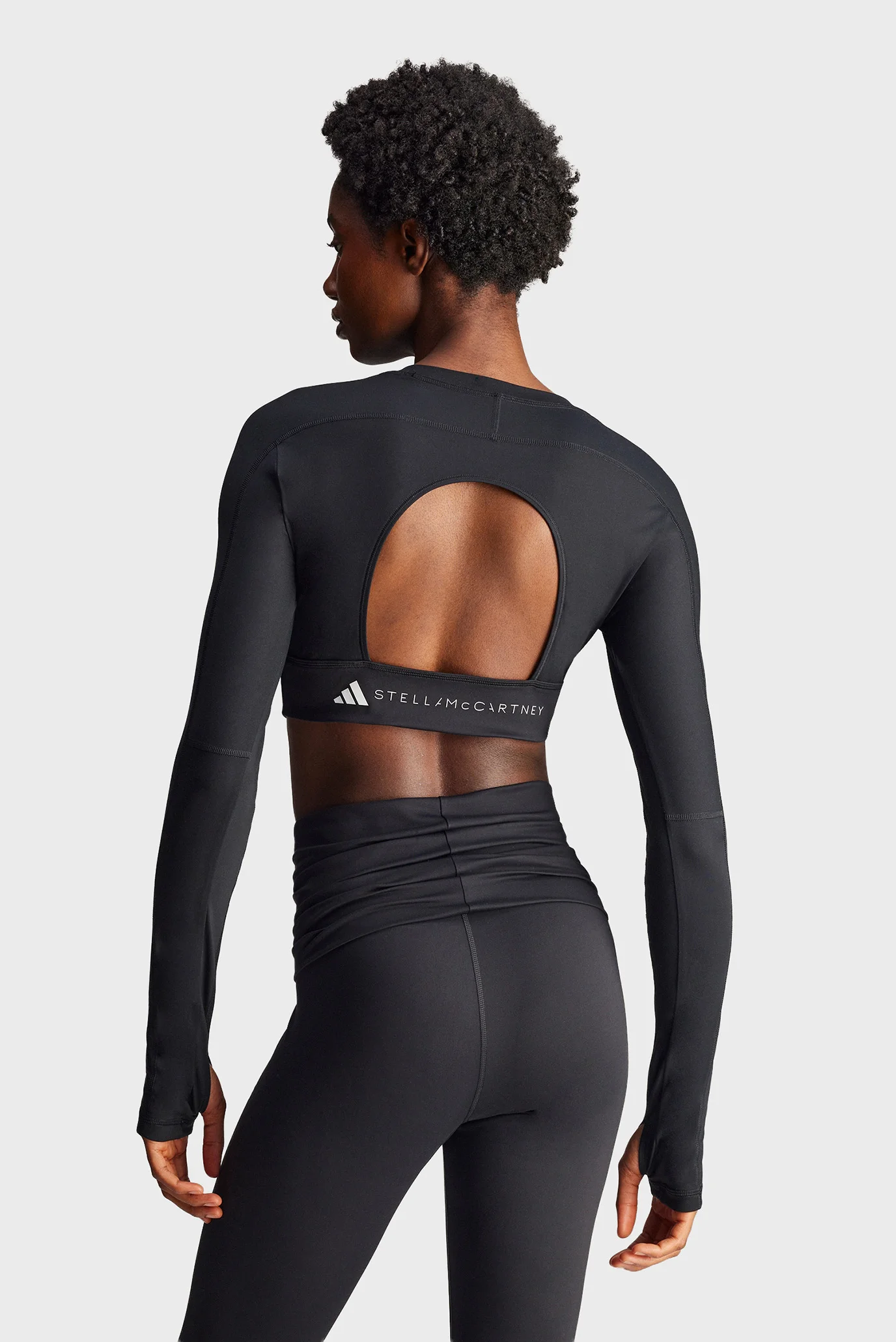Женский черный лонгслив adidas by Stella McCartney TrueStrength