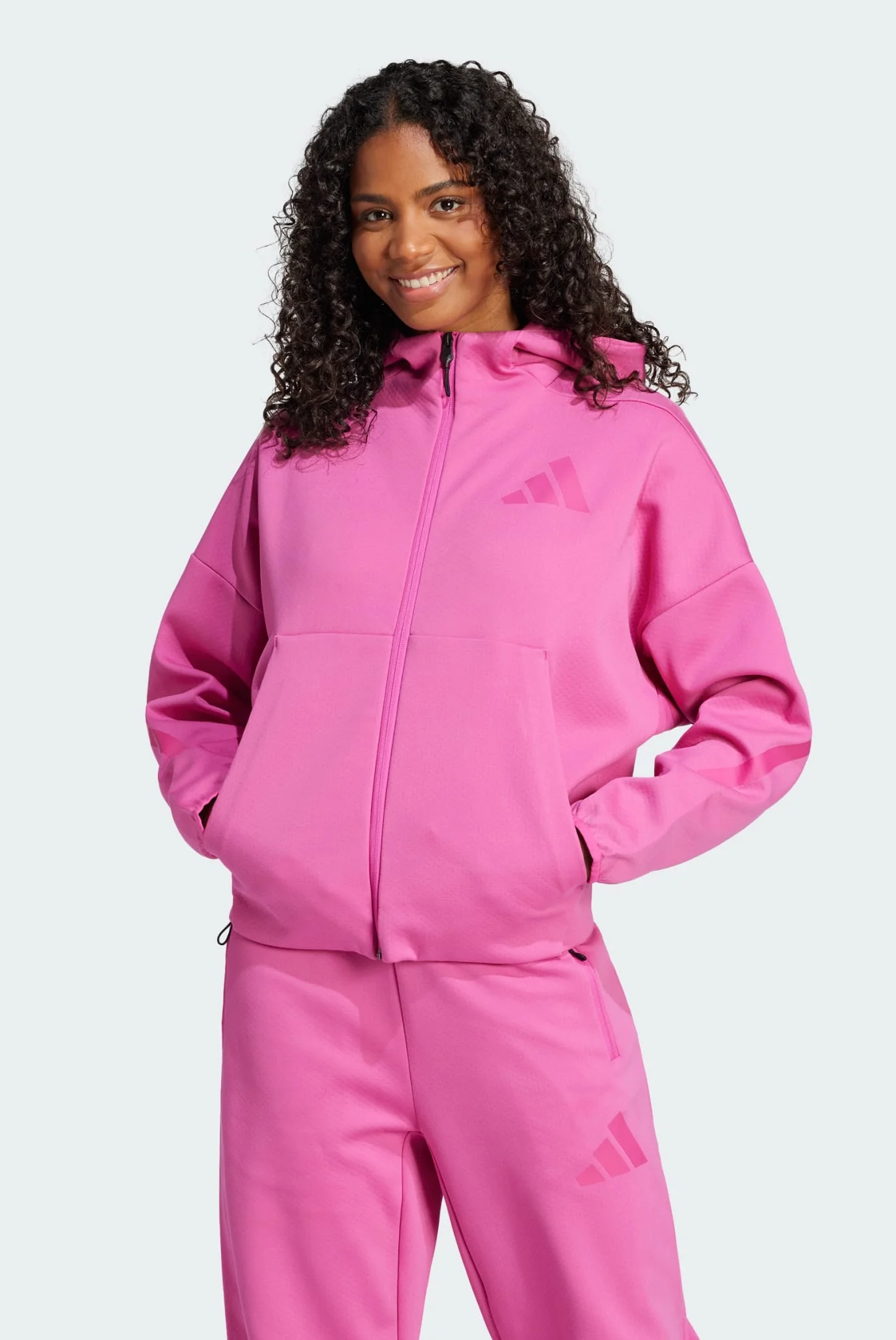 Женское розовое худи adidas Z.N.E. Full-Zip adidas JD0816 — MD-Fashion