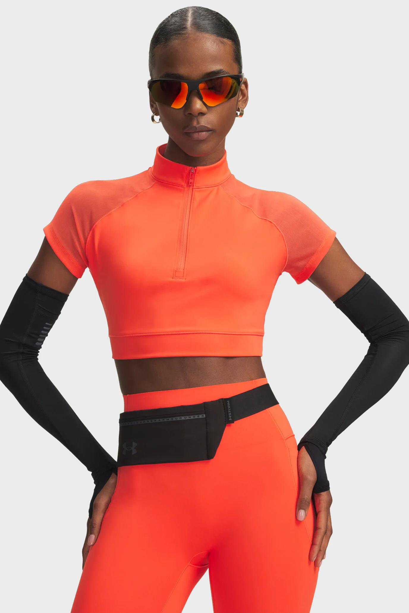 Женский оранжевый топ Vanish Elite Crop SS-RED Under Armour