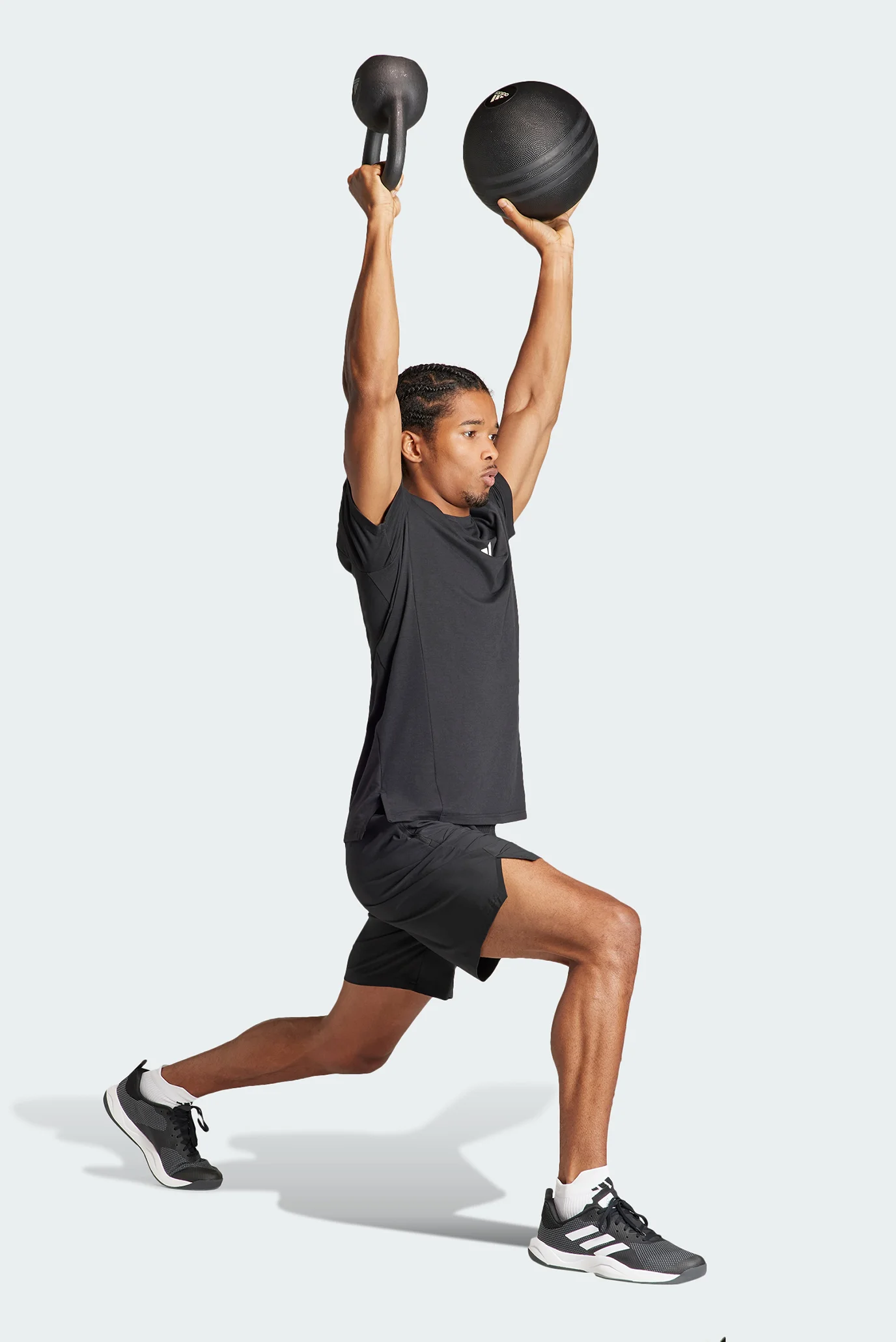 Мужская черная футболка Designed for Training Workout adidas