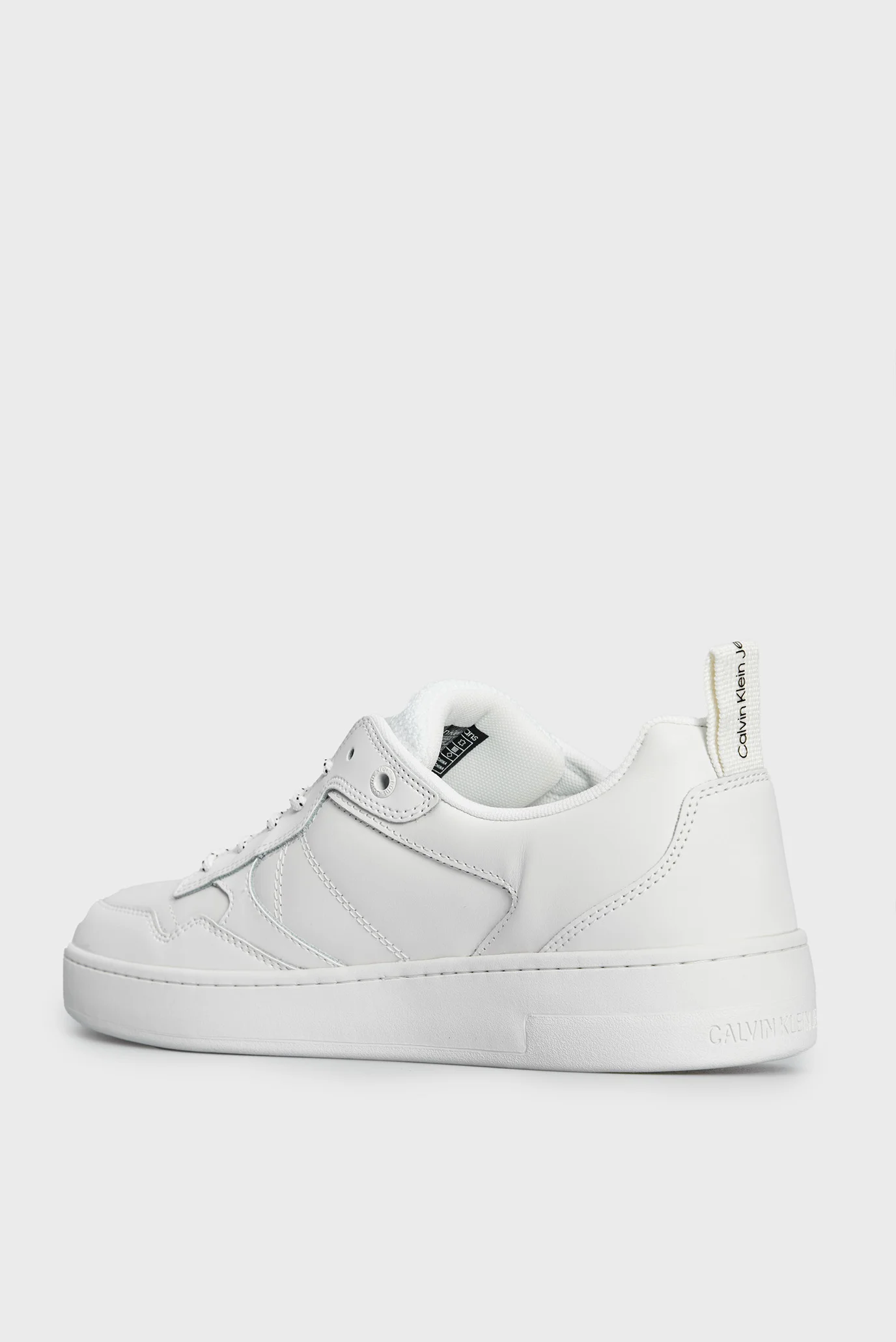 メル15743  Чоловічі білі шкіряні снікерcи BASKET CUPSOLE LACEUP HIKING Calvin