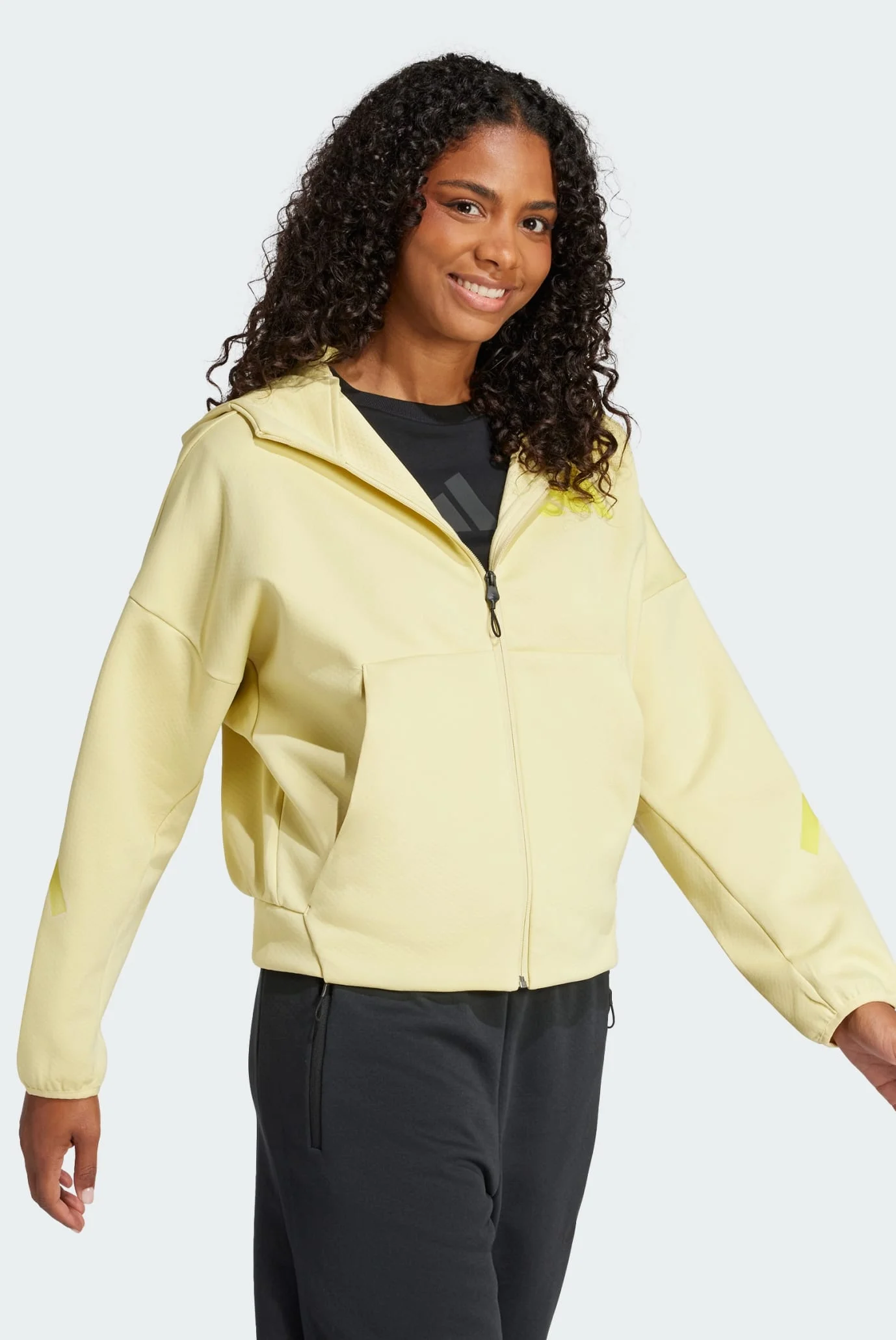 Жіноче жовте худі adidas Z.N.E. Full-Zip adidas JJ4753 — MD-Fashion