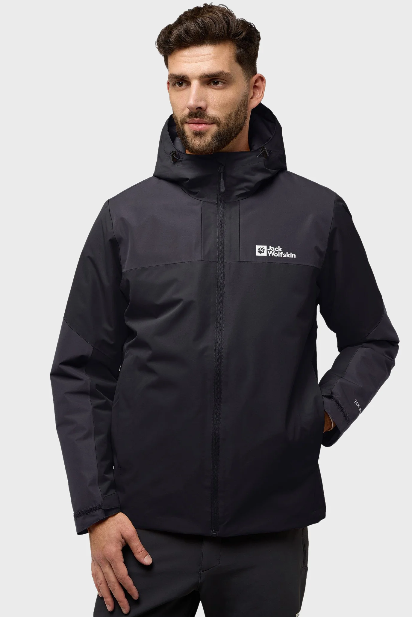 たか Чоловіча чорна куртка JASPER INS JKT M Jack Wolfskin A61872_6000