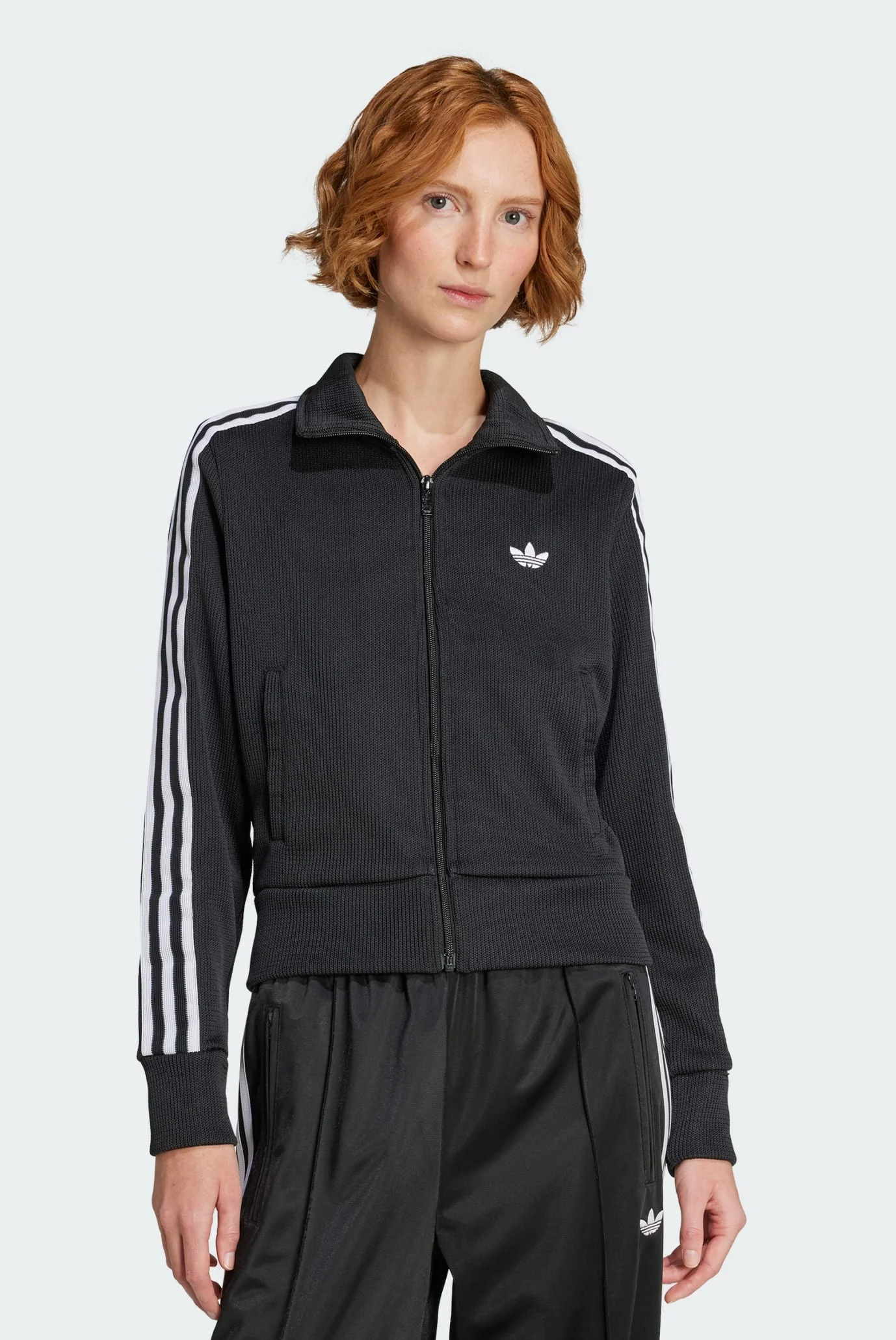 Женская черная спортивная кофта Firebird Adicolor Knit adidas