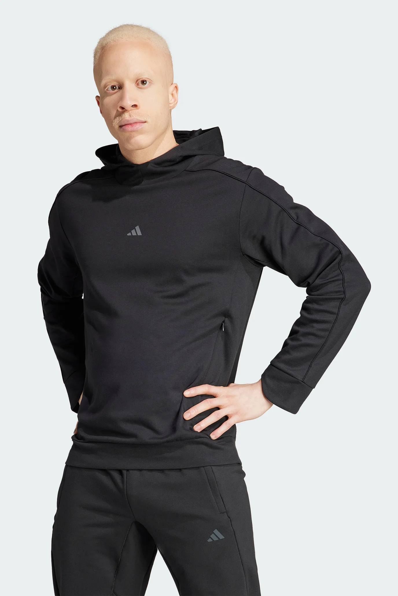 Мужское черное худи Yoga Training adidas IR9527 — MD-Fashion