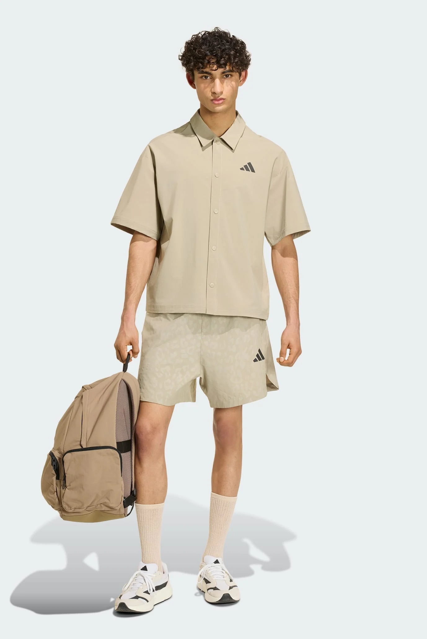 Мужская бежевая рубашка City Tech adidas JY5841 — MD-Fashion