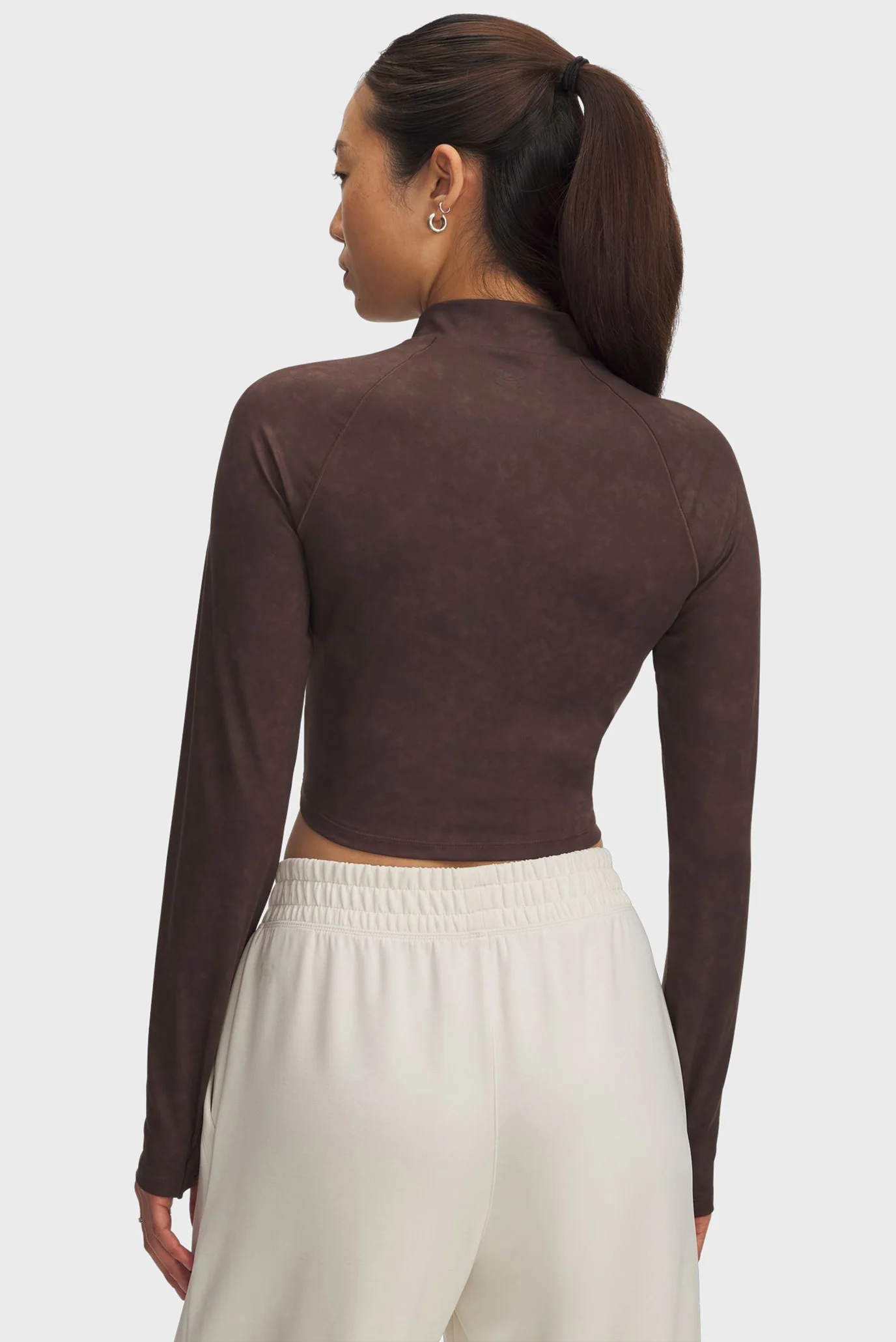 Женский темно-коричневый лонгслив Meridian Suede Effect LS Under
