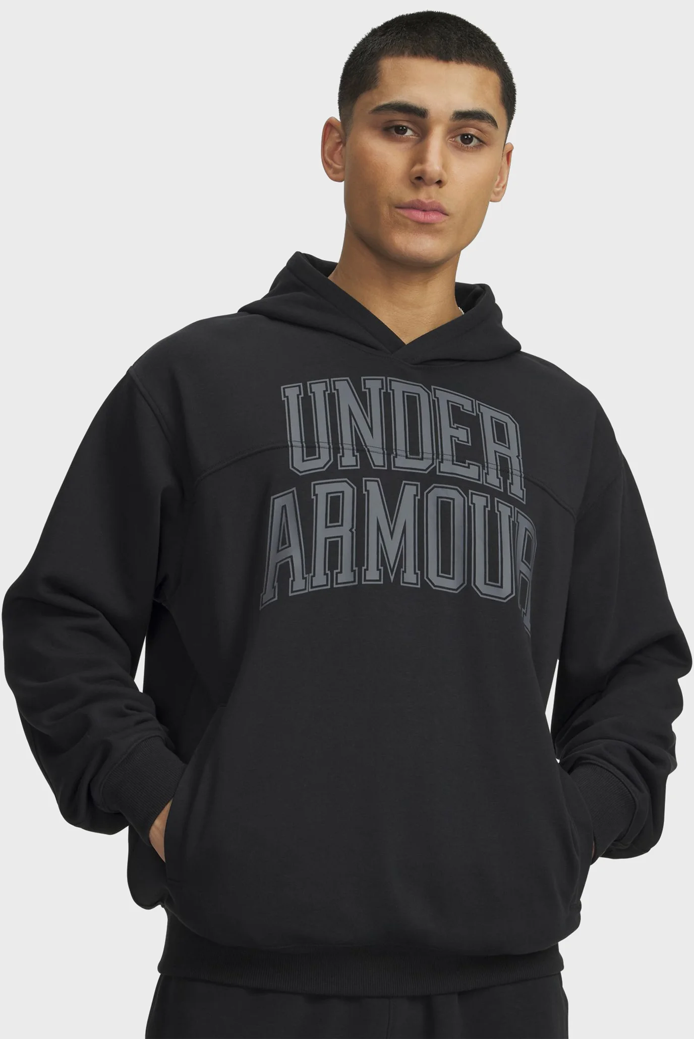 Мужское черное худи UA Rival LW Graphic Hoodie-BLK Under Armour