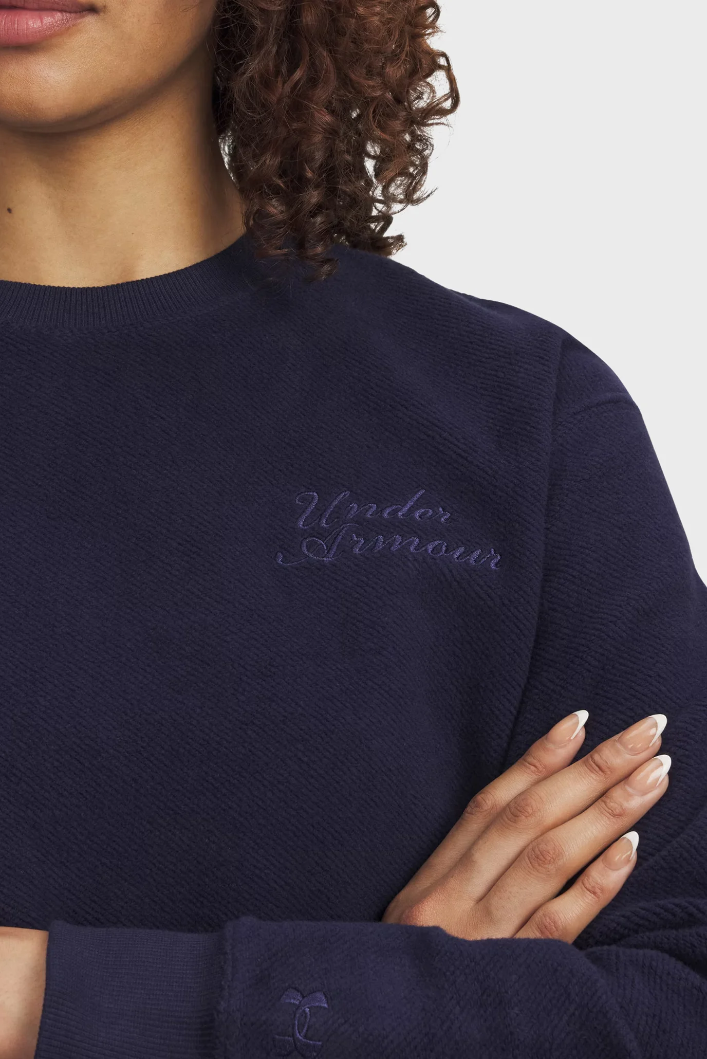 Женский темно-синий свитшот Icon Terry Varsity Crew Under Armour