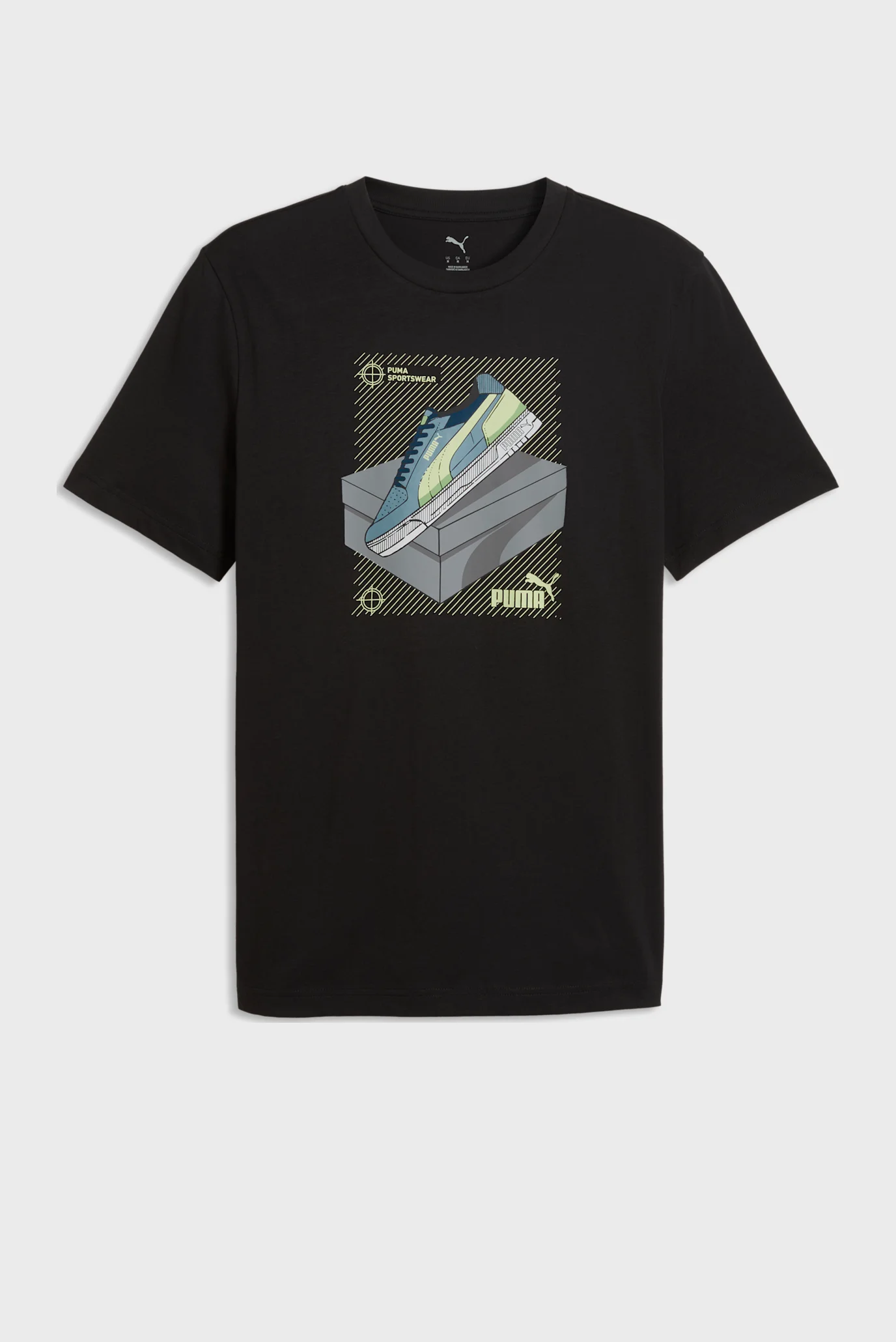 Мужская черная футболка Graphic Sneaker Tee Men PUMA 691777_01