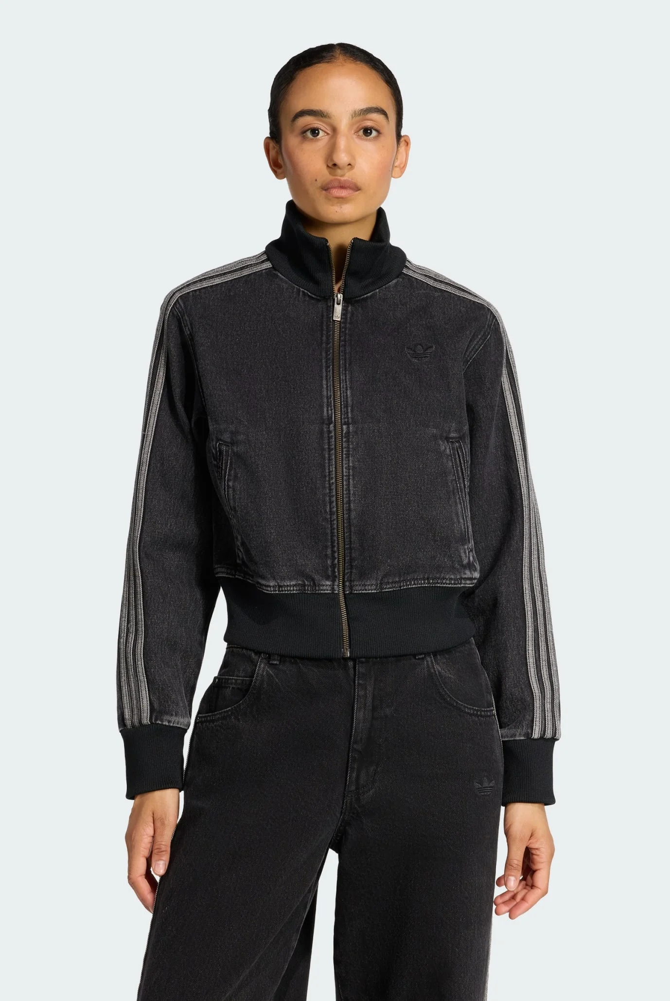 Жіноча чорна джинсова куртка FIREBIRD adidas KD2898 — MD-Fashion
