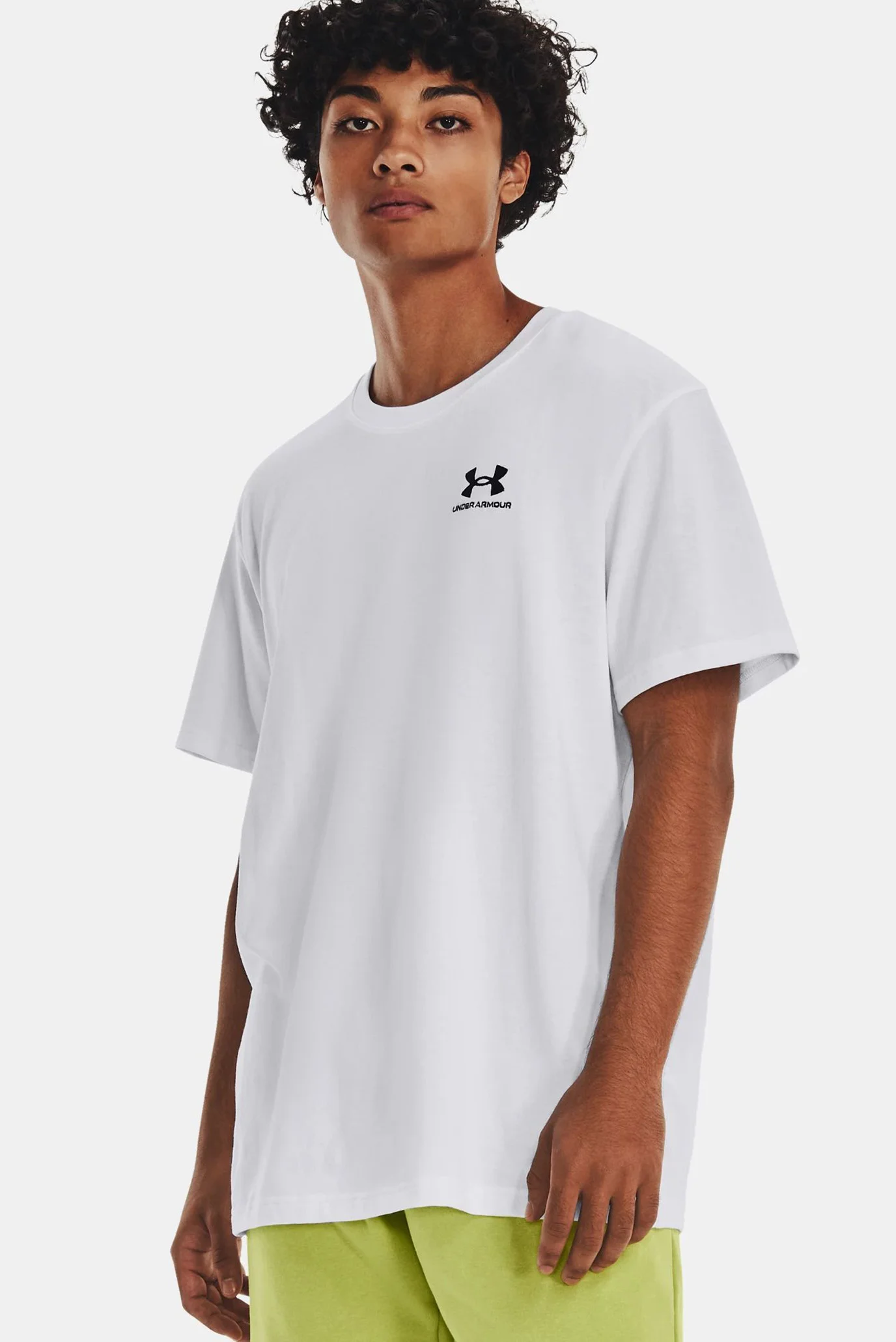 1373997 Чоловіча біла футболка UA LOGO EMB HEAVYWEIGHT Under Armour 1373997-100 ...