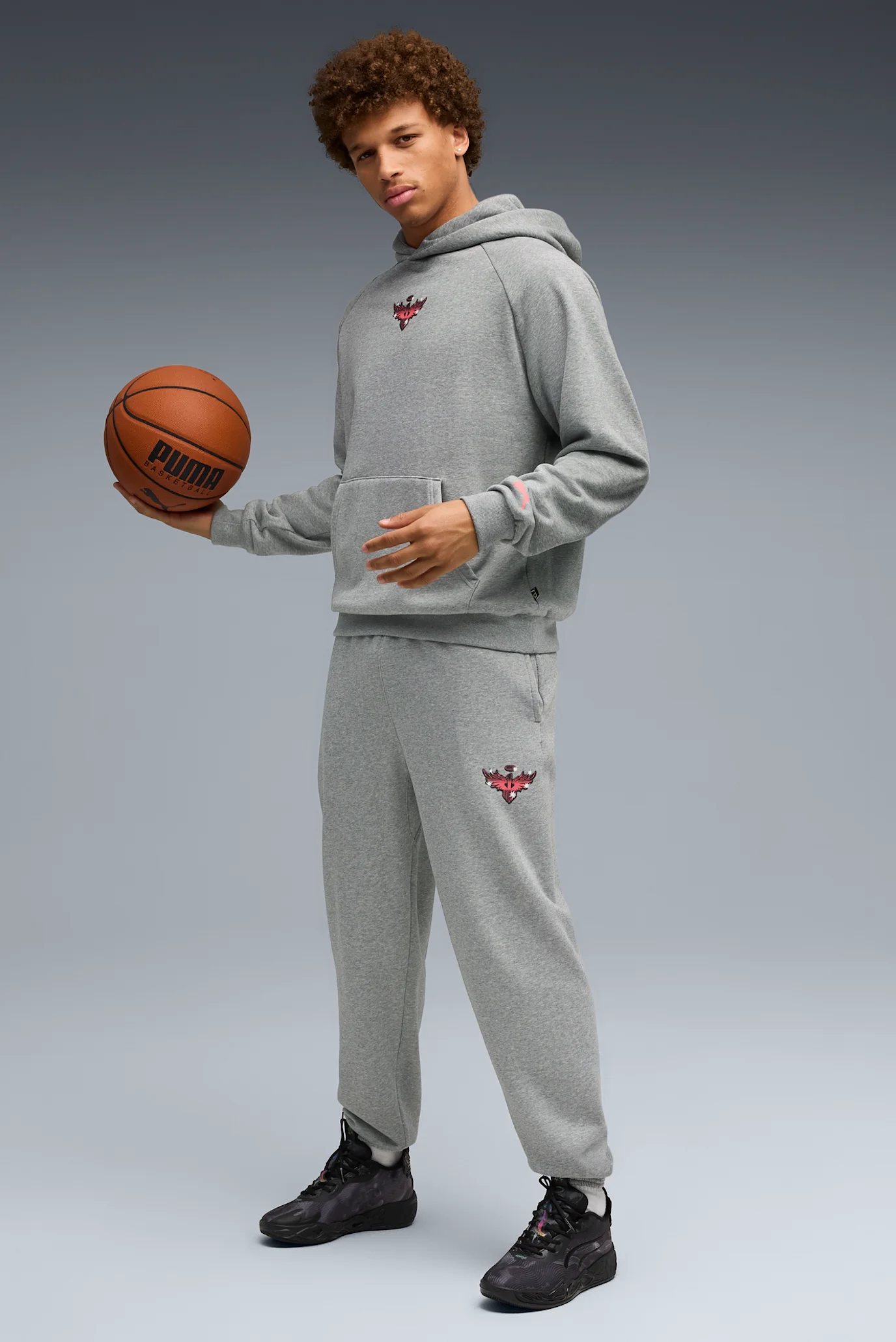 Мужское серое худи Melo Alwayz On 1 Basketball Hoodie Men PUMA