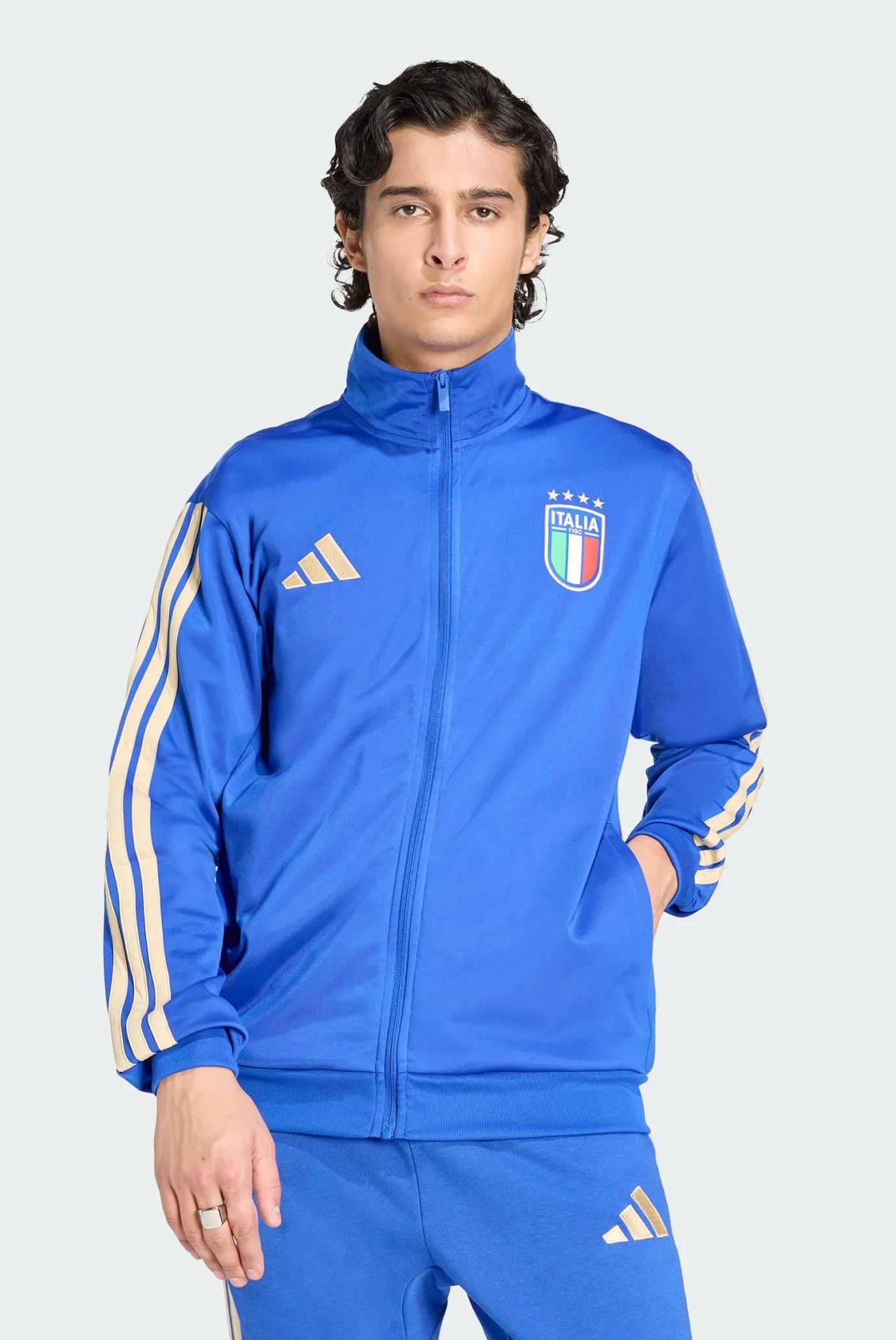 Чоловіча синя спортивна кофта Italy DNA adidas JY9660 — MD-Fashion
