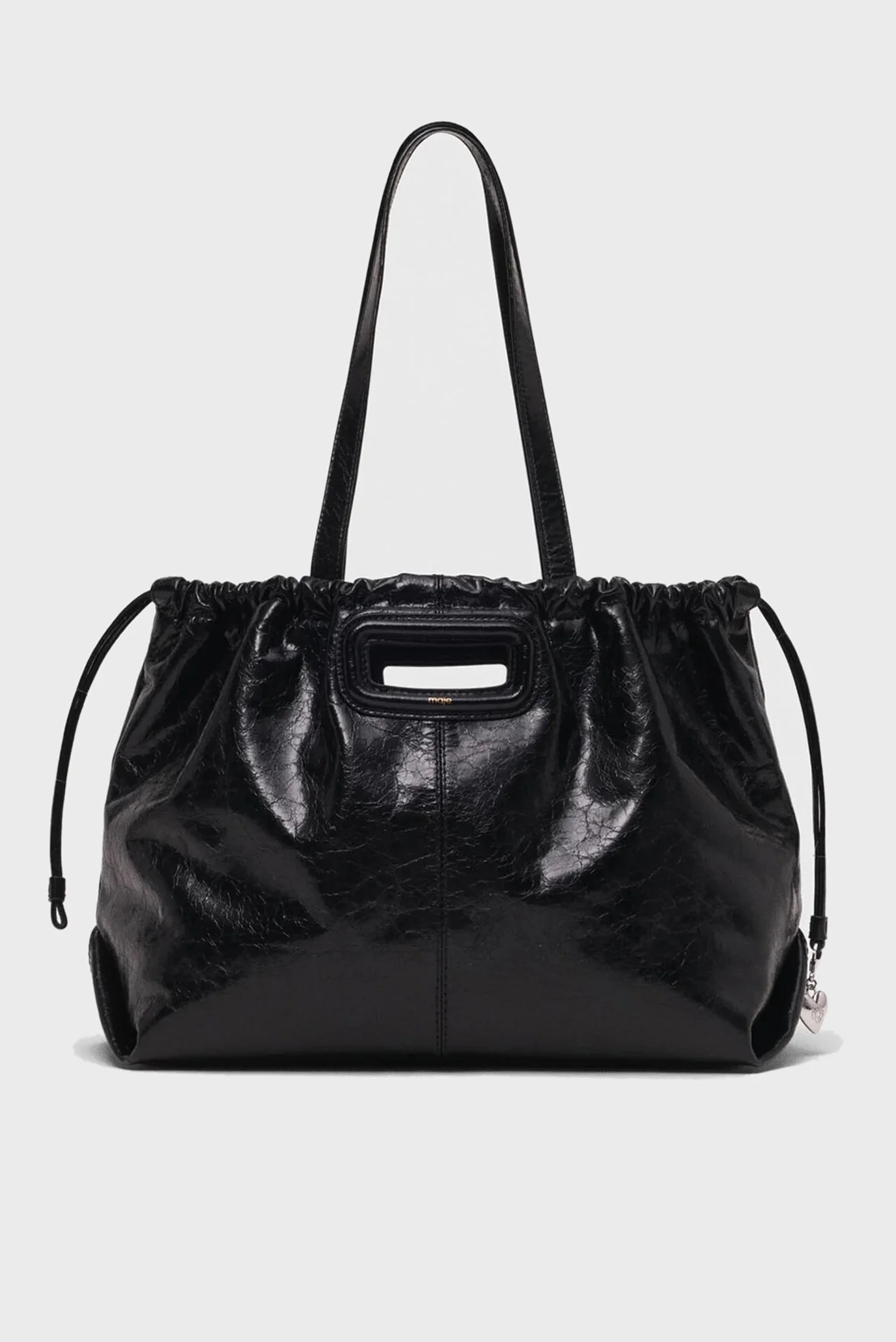 Жіноча чорна шкіряна сумка MAJE MFASA01471_BLACK — MD-Fashion