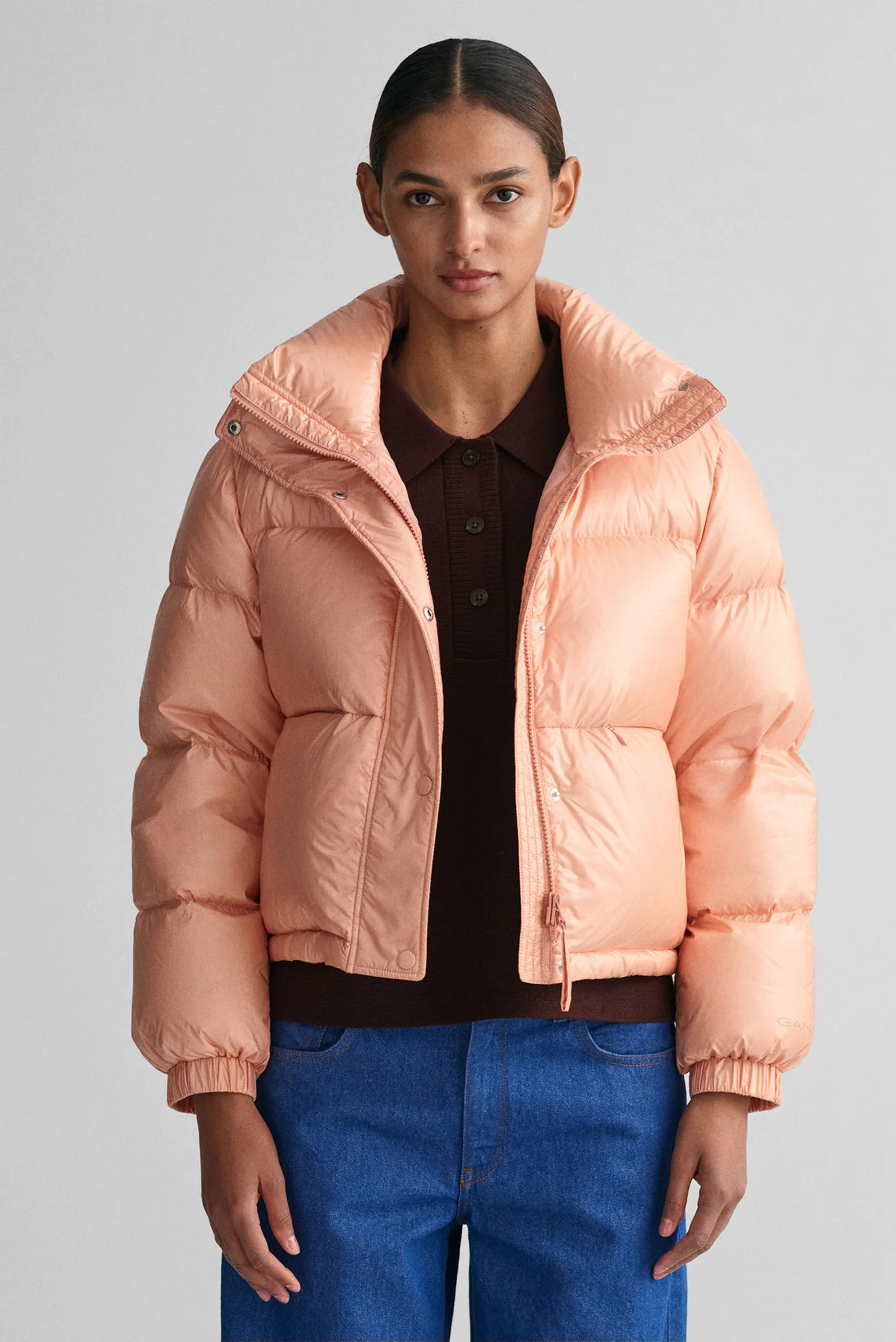 Женский персиковый пуховик CROPPED DOWN JACKET Gant 4700295 — MD