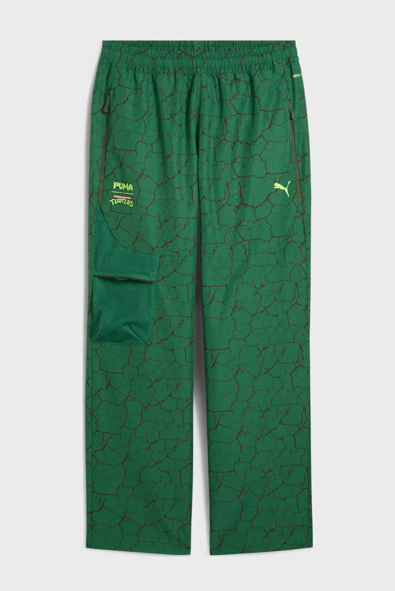 Мужские зеленые спортивные брюки с узором PUMA HOOPS x TMNT