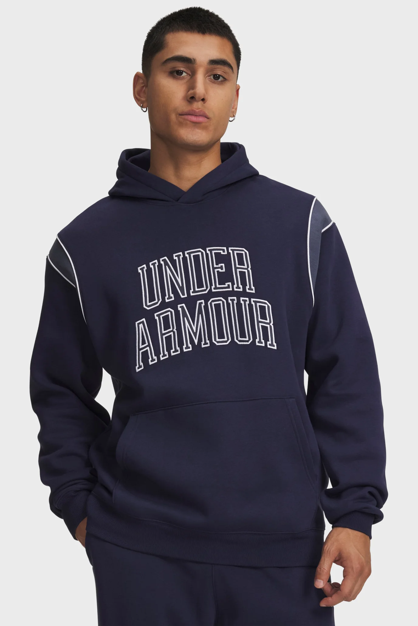 Мужское темно-синее худи UA Rival Fleece Nov Hoodie Under Armour