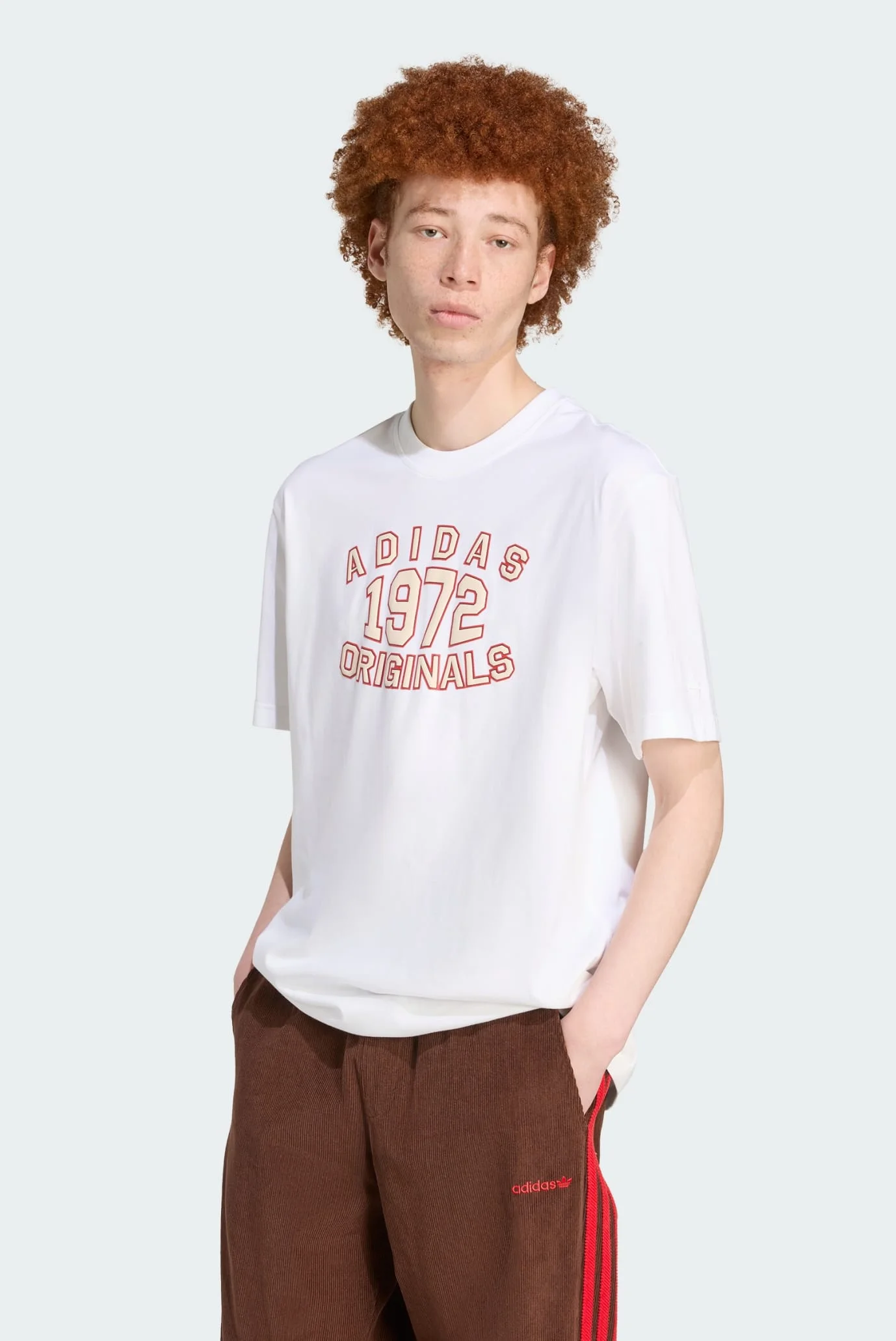 Чоловіча біла футболка Loose adidas JX8174 — MD-Fashion