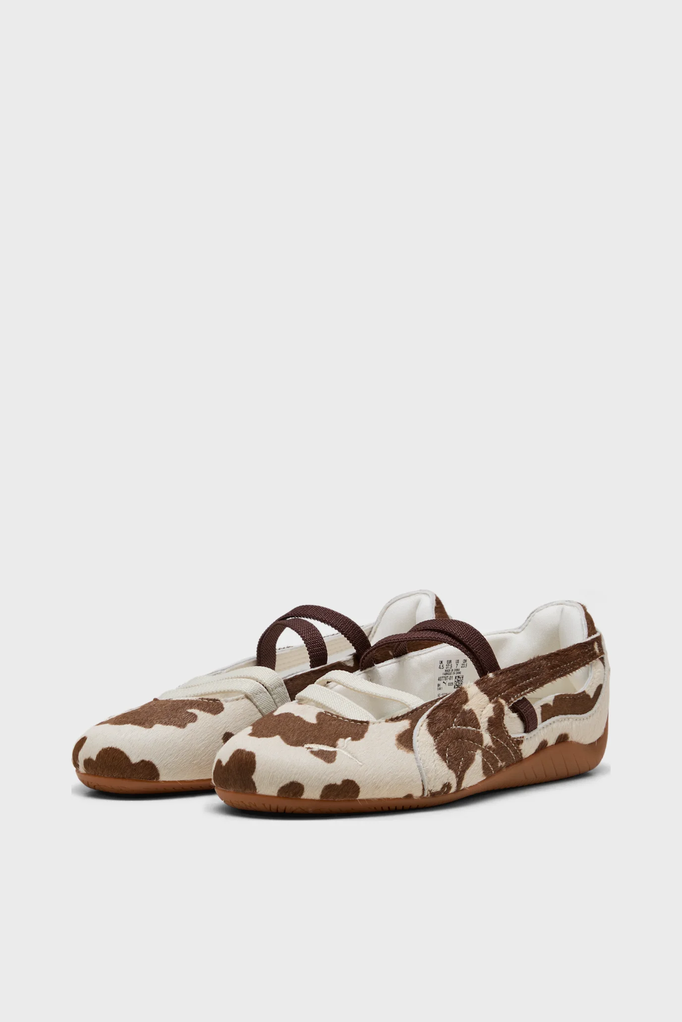 Жіночі коричневі балетки Speedcat Ballet Cow Print Sneakers Women