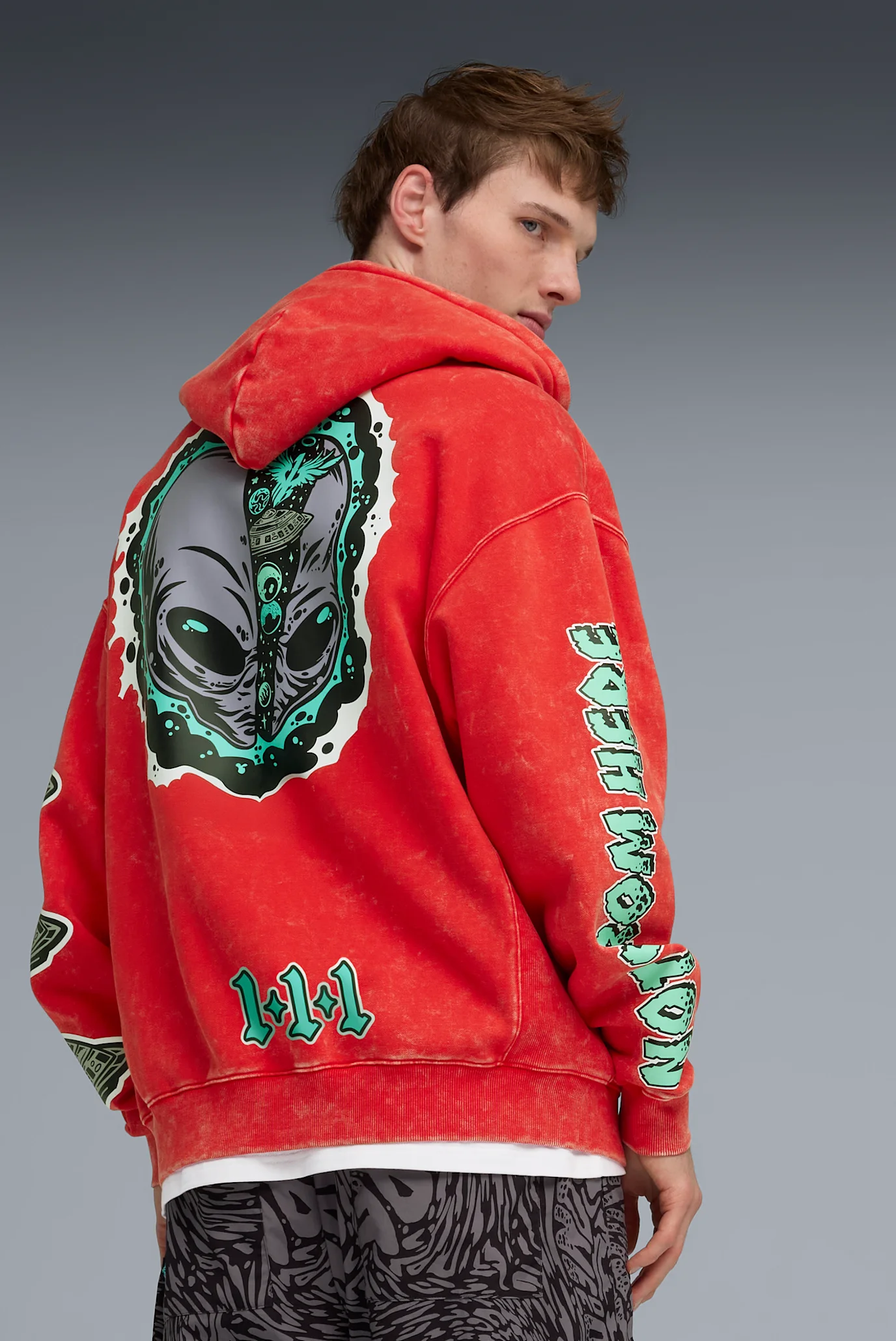 Чоловіче червоне худі Melo World Zip Up Hoodie Men PUMA 634603_01