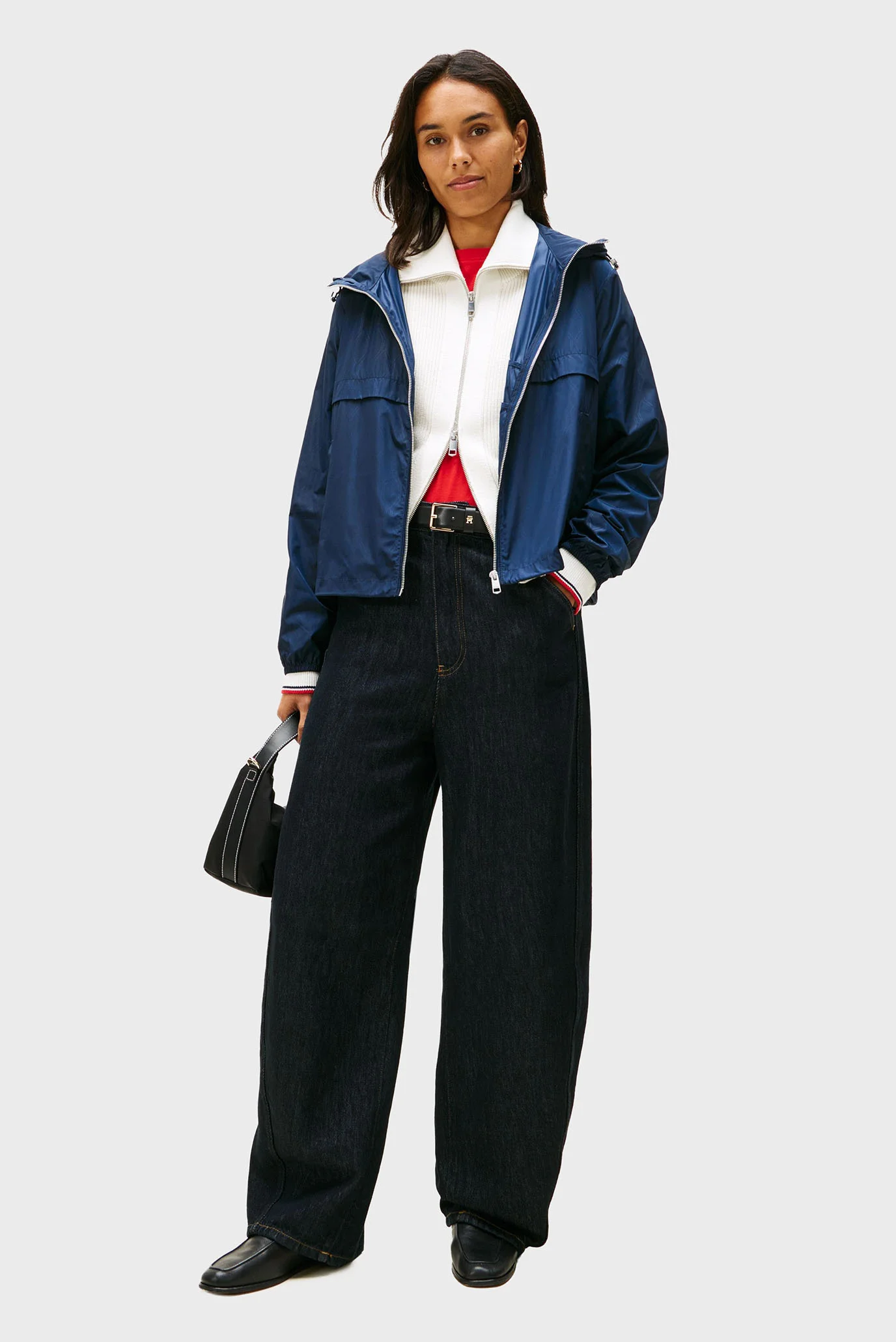Жіноча темно-синя вітровка FLAG AOP Tommy Hilfiger WW0WW48001 — MD