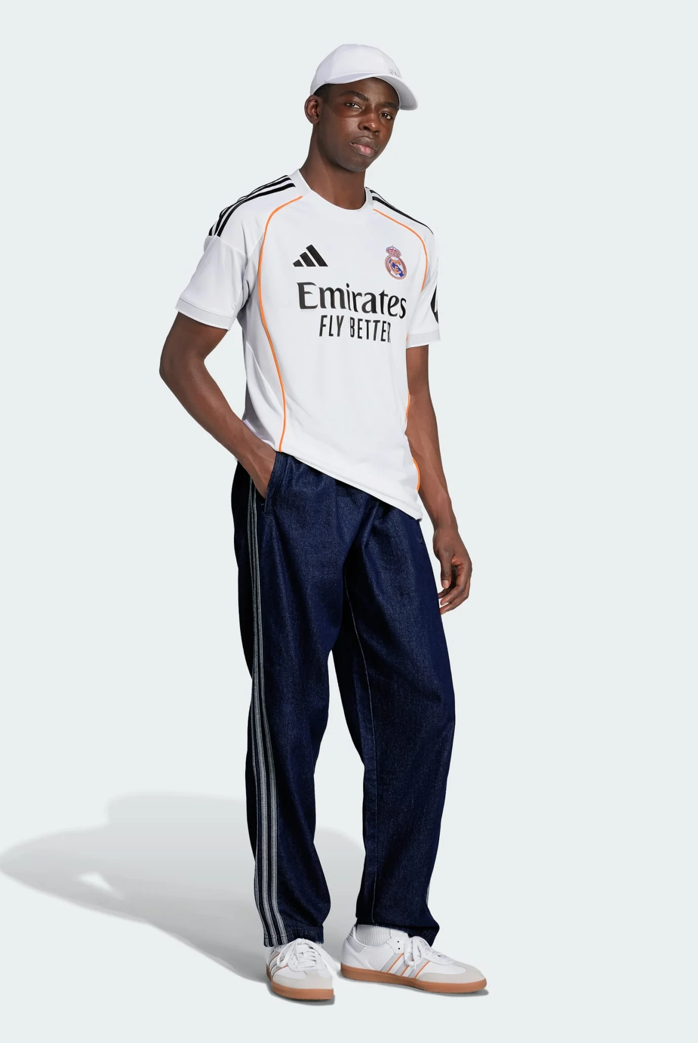 Мужская белая футболка Real Madrid 25/26 Home adidas JJ1931 — MD