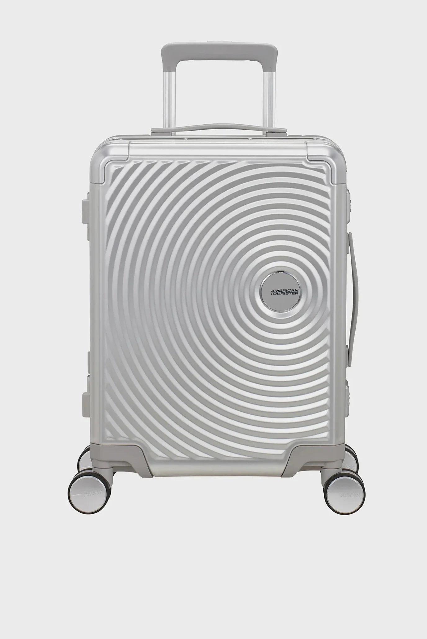 Срібляста валіза 55 см SOUNDBOX American Tourister MI3*25001 — MD