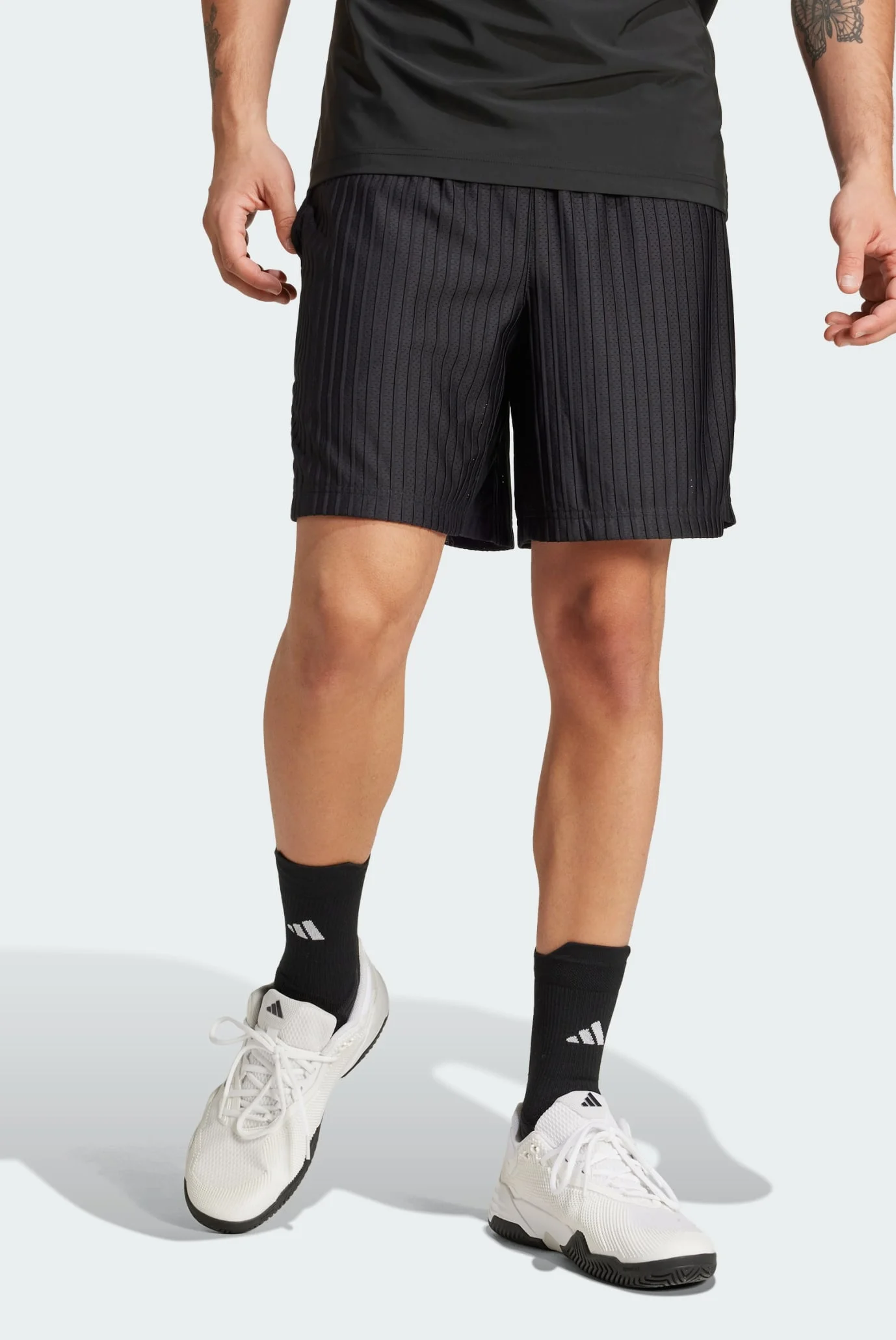 mm  Чоловічі чорні шорти у смужку 2в1 Climacool adidas IS6963 — MD-Fashion