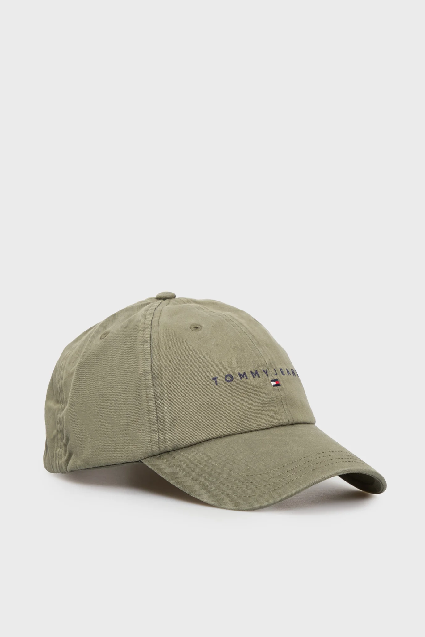 Мужская оливковая кепка TJM LINEAR WASHED CAP Tommy Jeans
