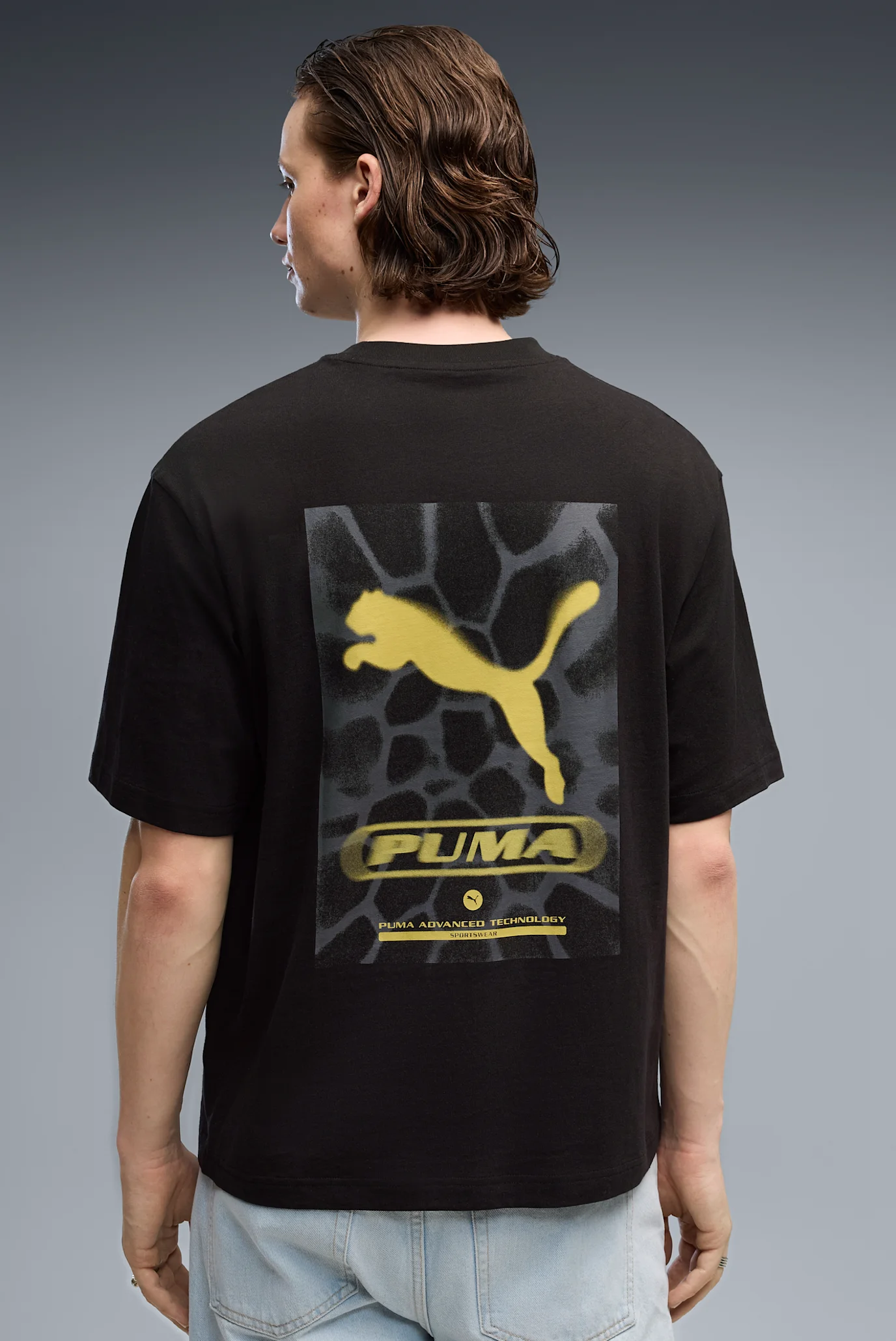 Чоловіча чорна футболка PUMA Sport Boxy Street Graphic Tee Men