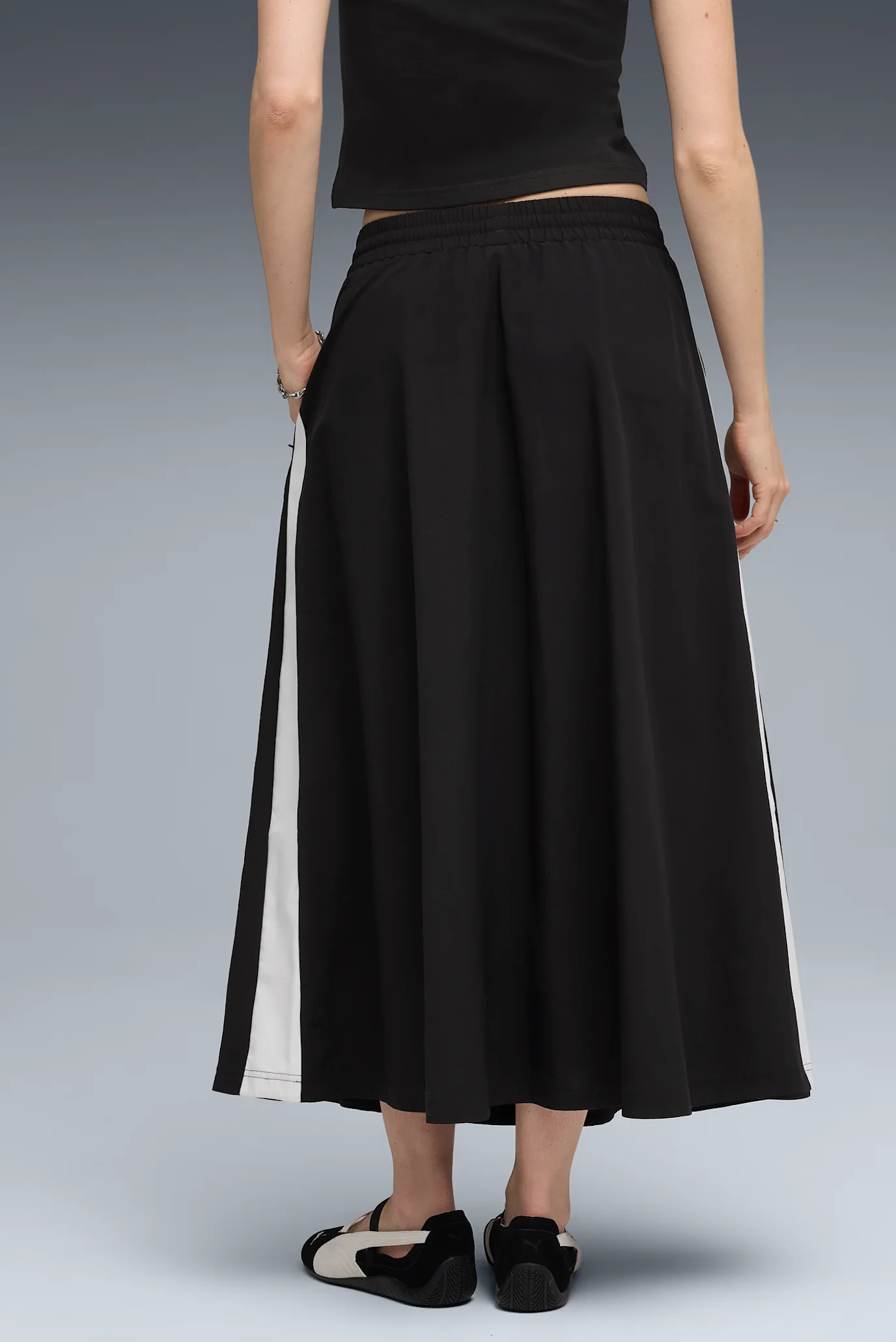 Жіноча чорна спідниця T7 Woven Midi Skirt Women PUMA 633438_01