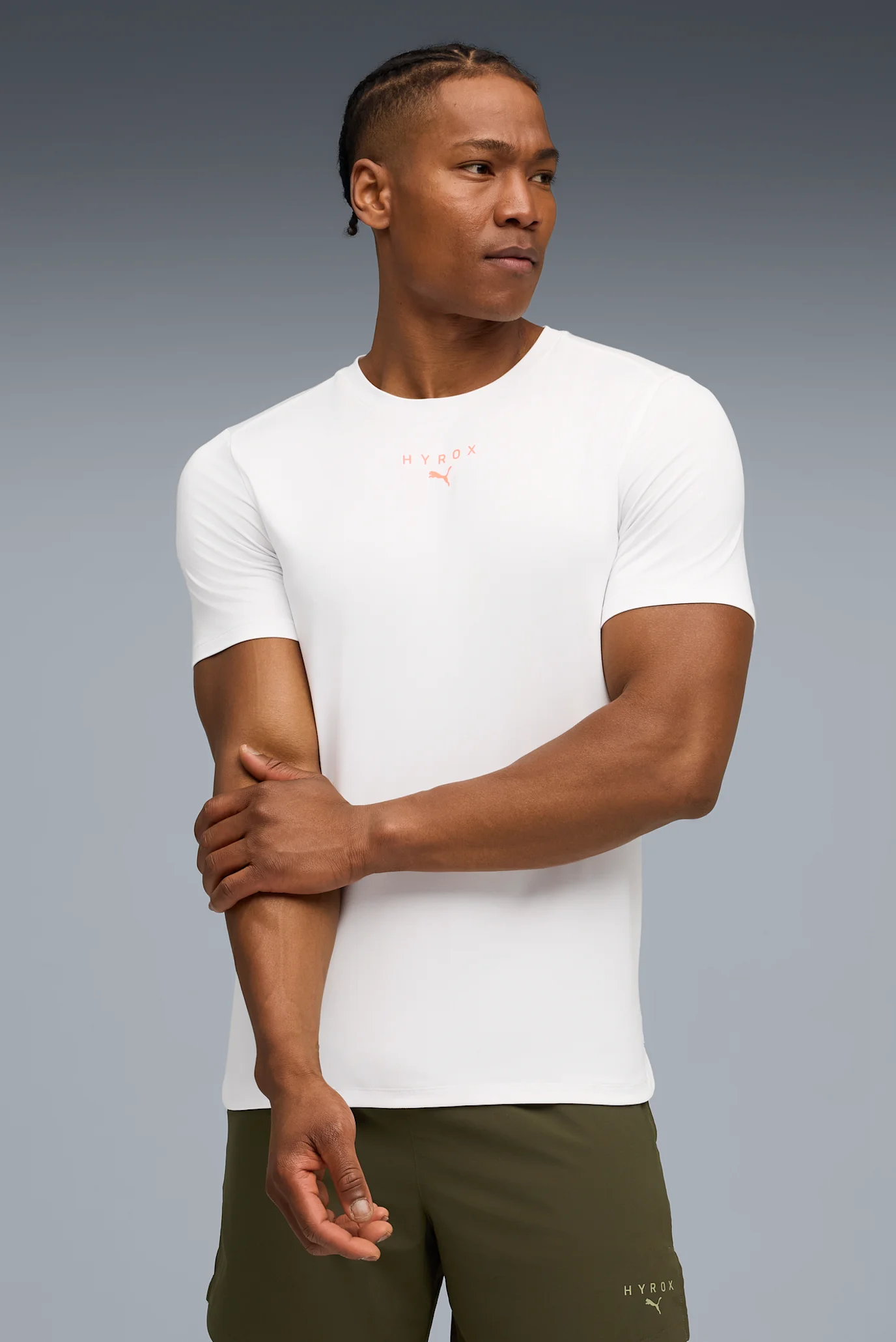 Мужская белая футболка PUMA x HYROX CLOUDSPUN ThermoAdapt Tee Men