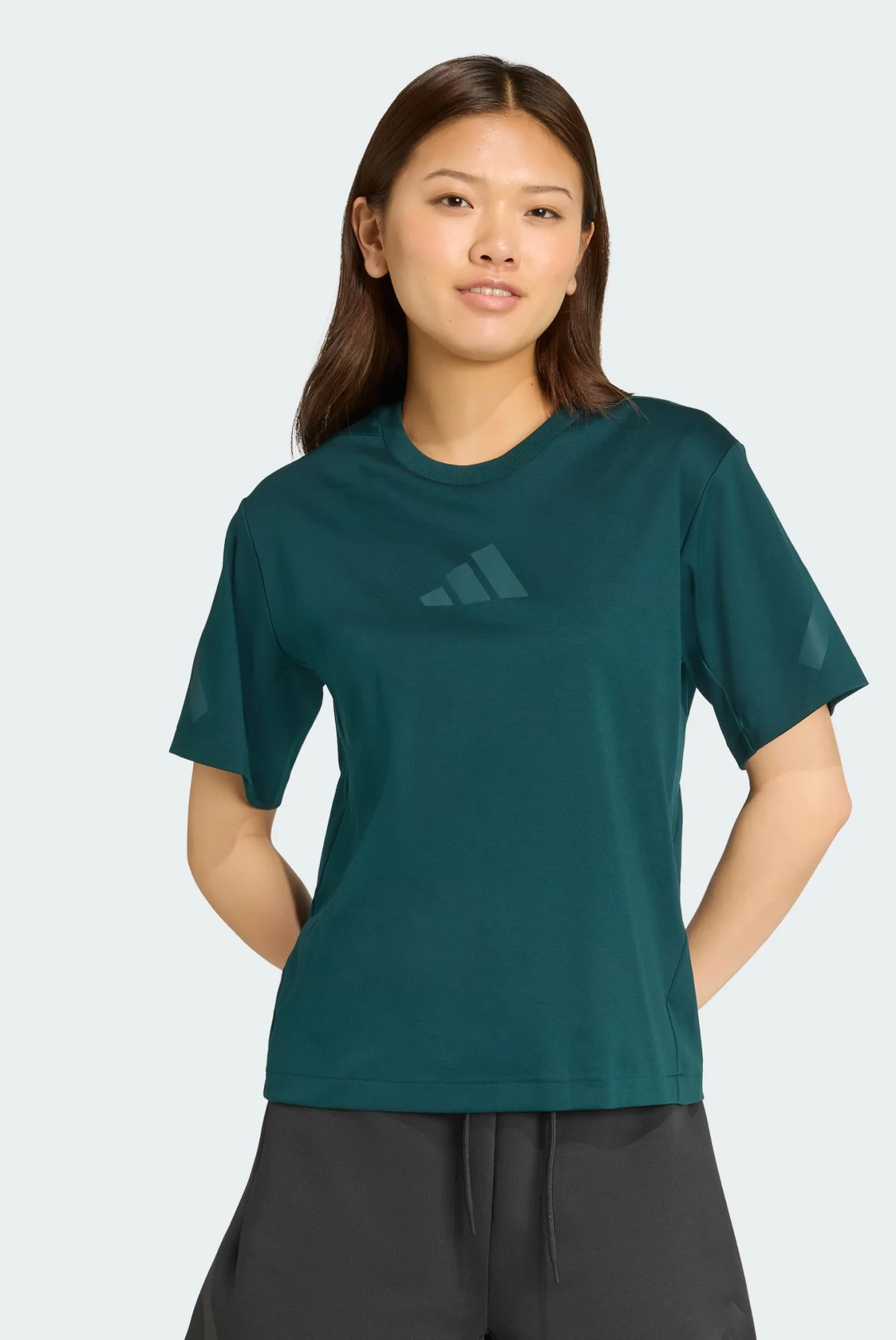 Женская темно-зеленая футболка adidas Z.N.E. adidas JW7752 — MD