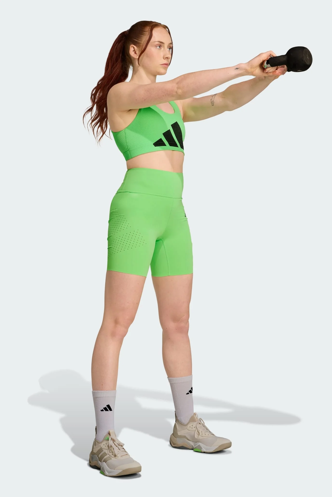 もこ Женские зеленые велосипедки Cool Intensity adidas JW8679 — MD-Fashion