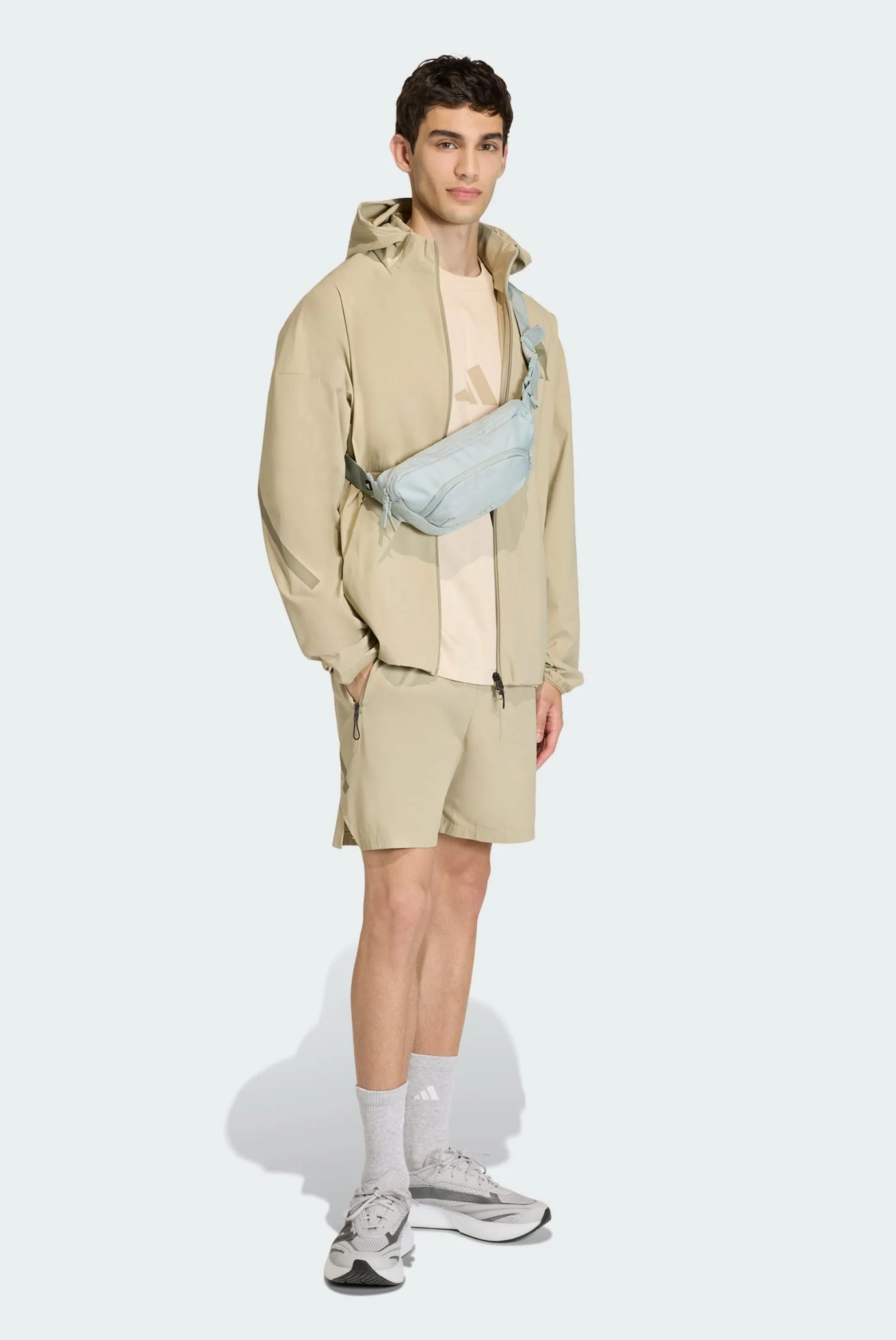 Чоловіча бежева футболка adidas Z.N.E. adidas KE4694 — MD-Fashion