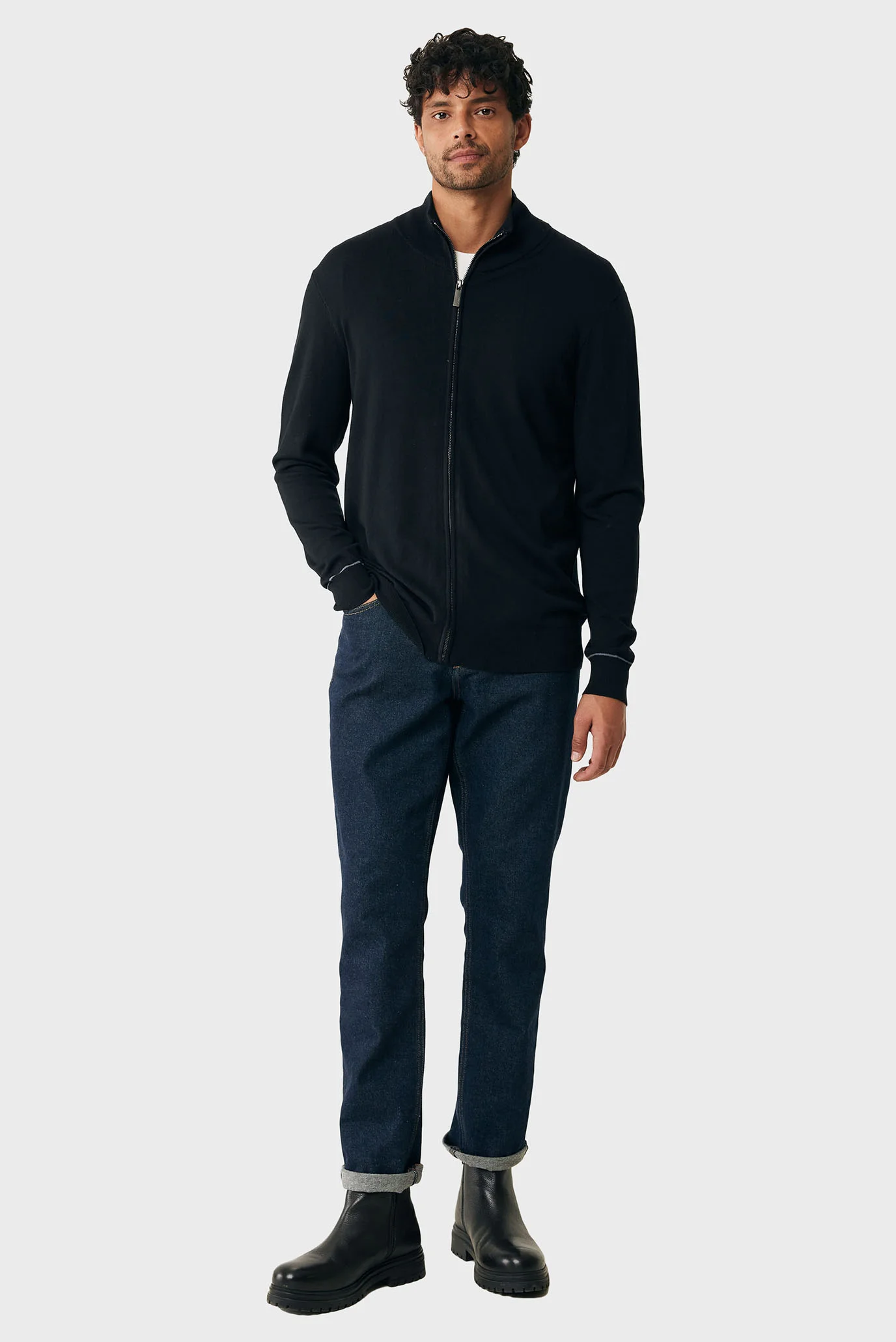 Мужской черный кардиган LIAM Mexx MF006600543M — MD-Fashion