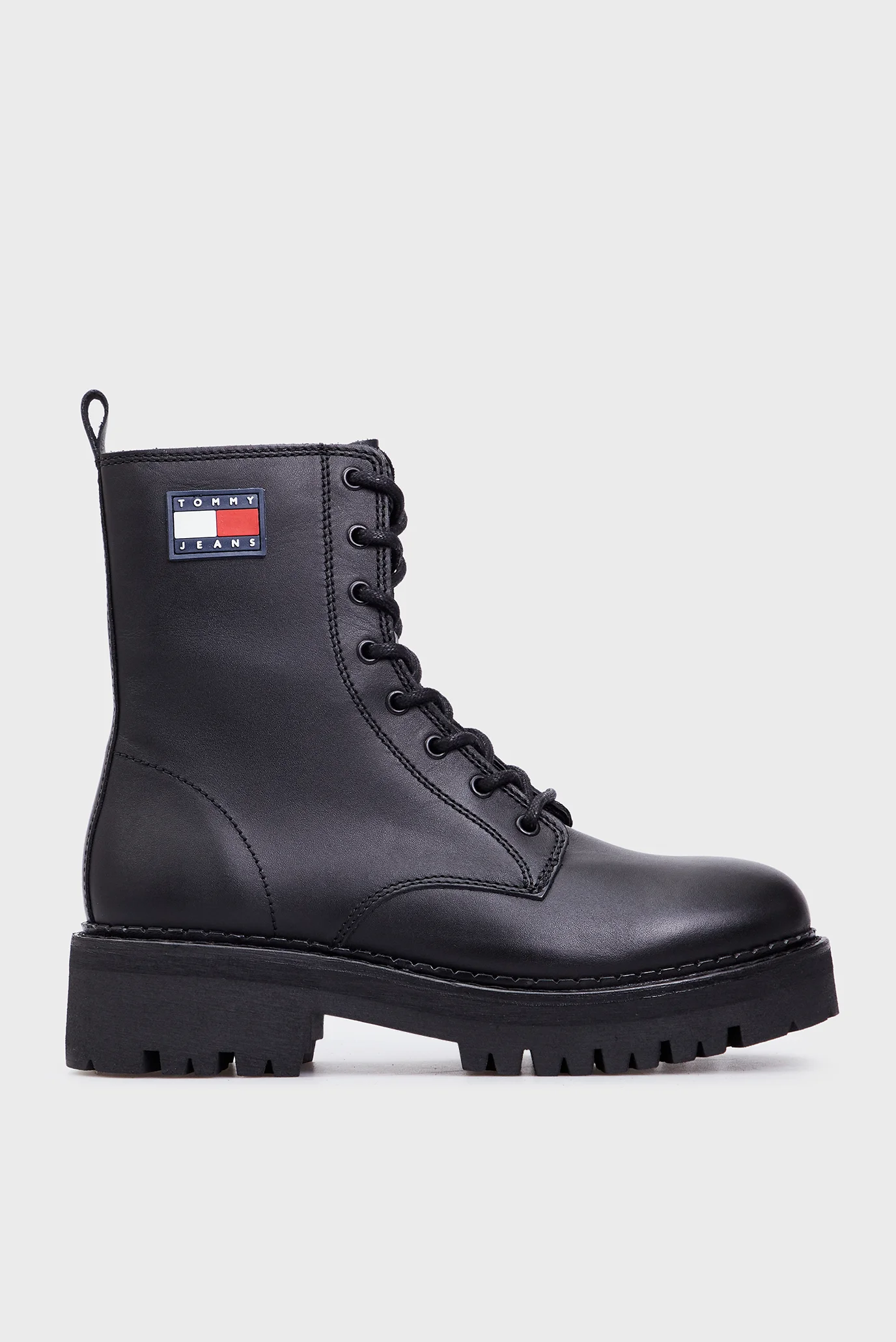 Жіночі чорні шкіряні черевики TJW URBAN LACE UP BOOT Tommy Jeans