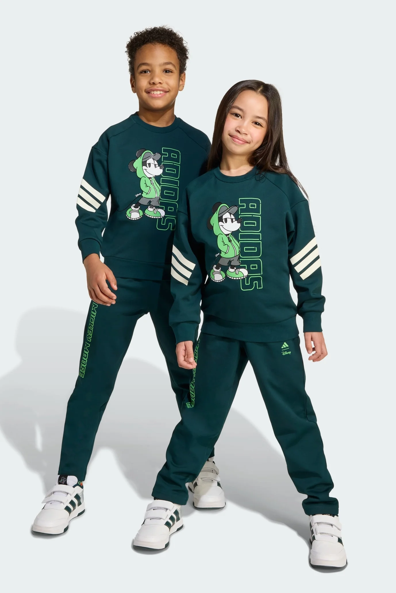 トップス Midas Disney 00s design jumpsuit Детский темно-зеленый спортивный костюм (свитшот, брюки) Disney