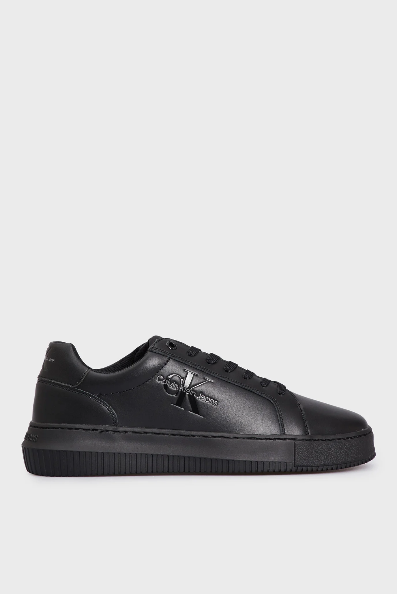 Мужские черные кожаные сникерcы CHUNKY CUPSOLE MONO LTH Calvin