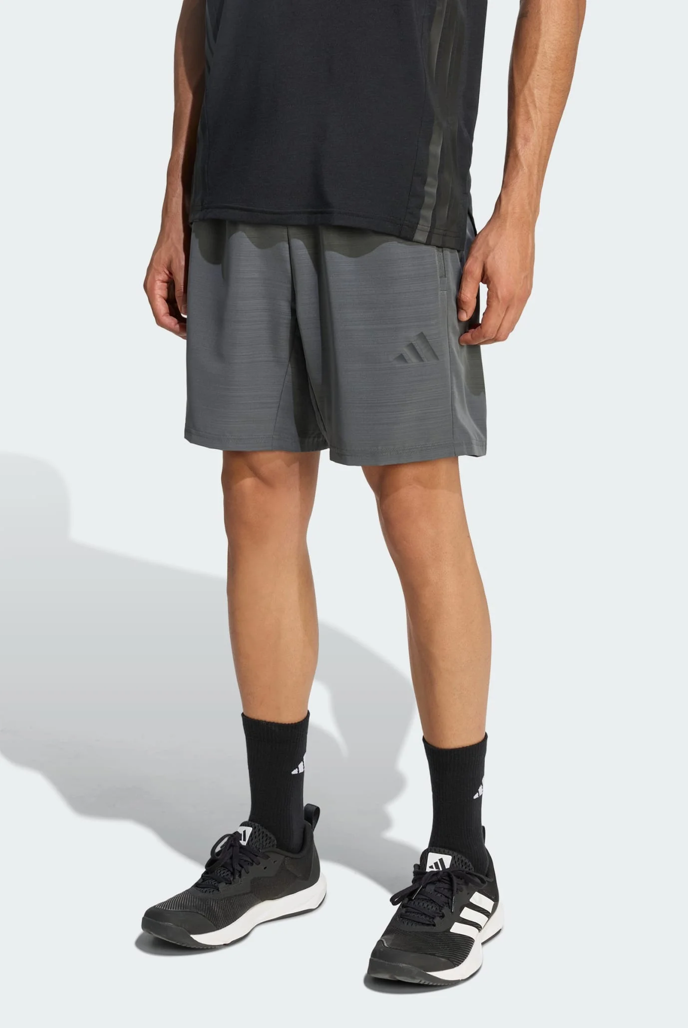 Мужские темно-серые шорты Workout Essentials Base Melange adidas