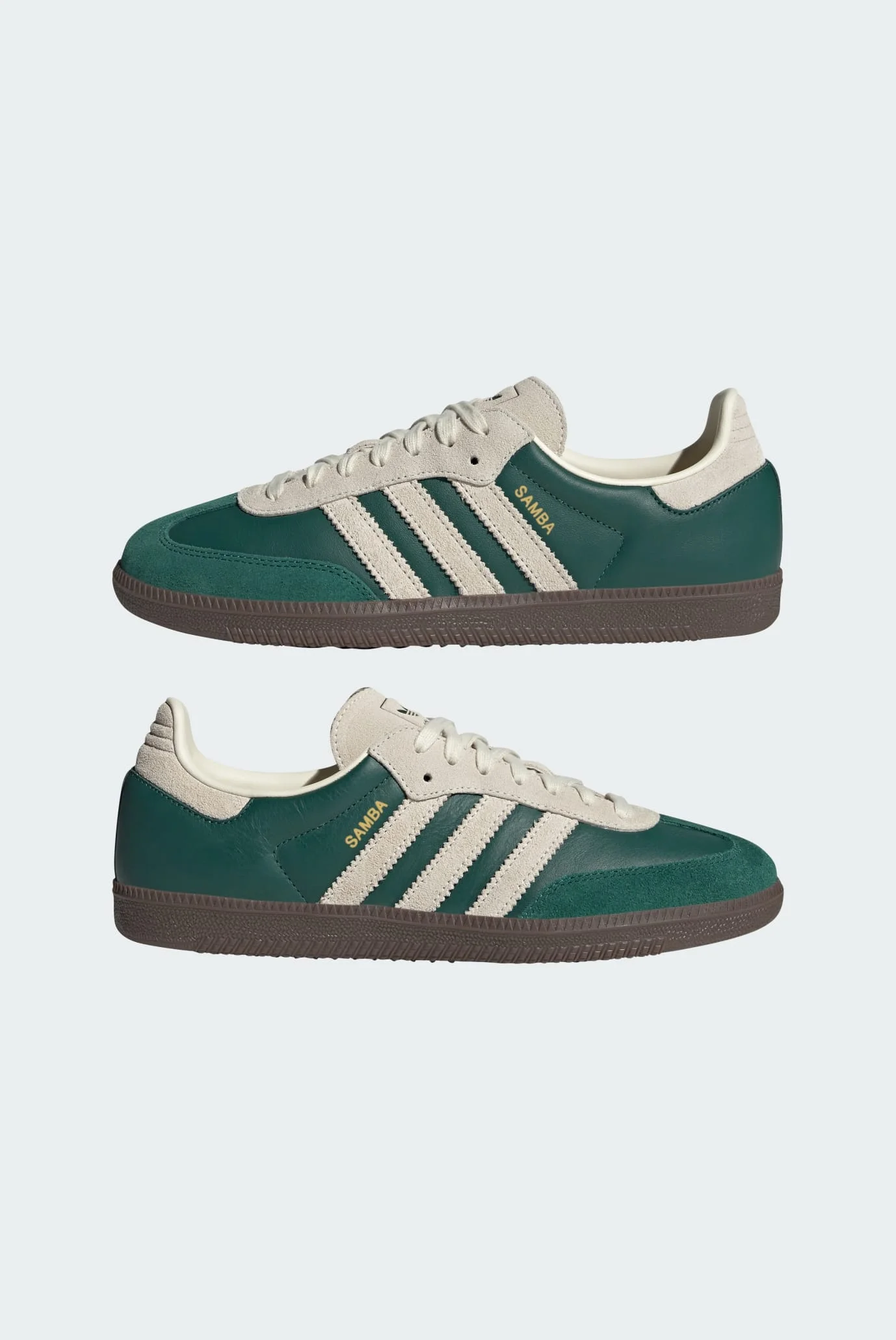 Чоловічі зелені шкіряні снікерси Samba OG adidas JI3215 — MD-Fashion