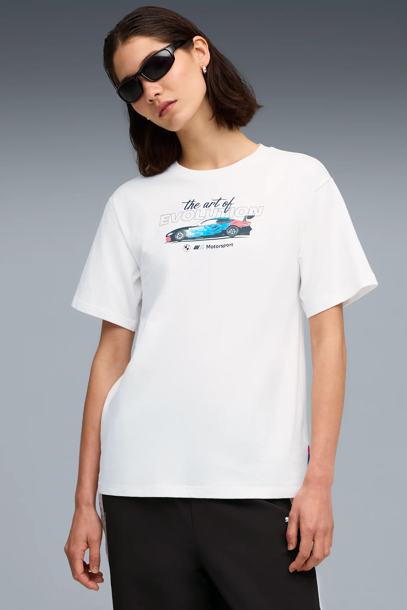 Женская белая футболка BMW M Motorsport Tee Women PUMA 632609_02