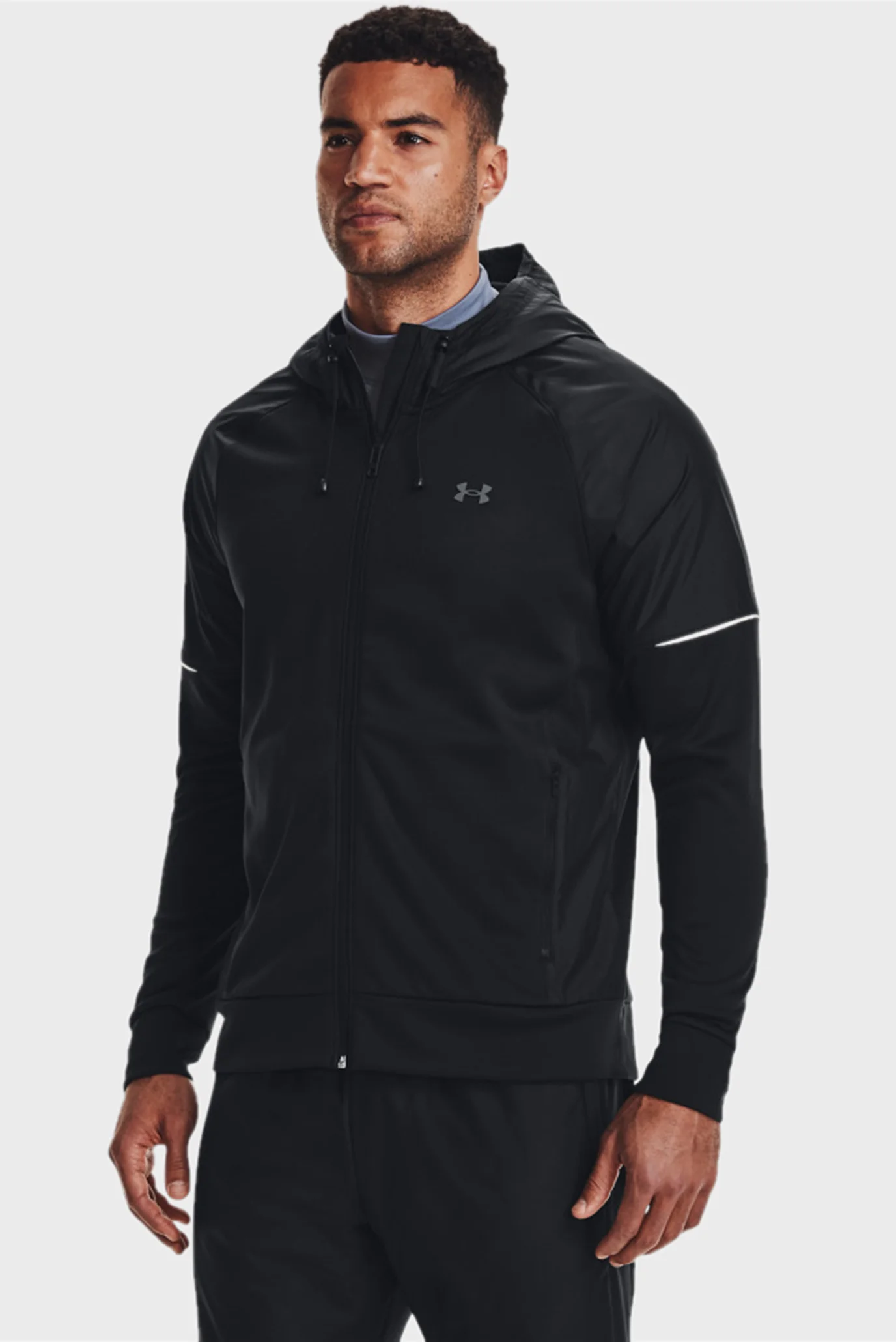 Чоловіче чорне худі UA AF Storm FZ Hoodie Under Armour 1373781-001