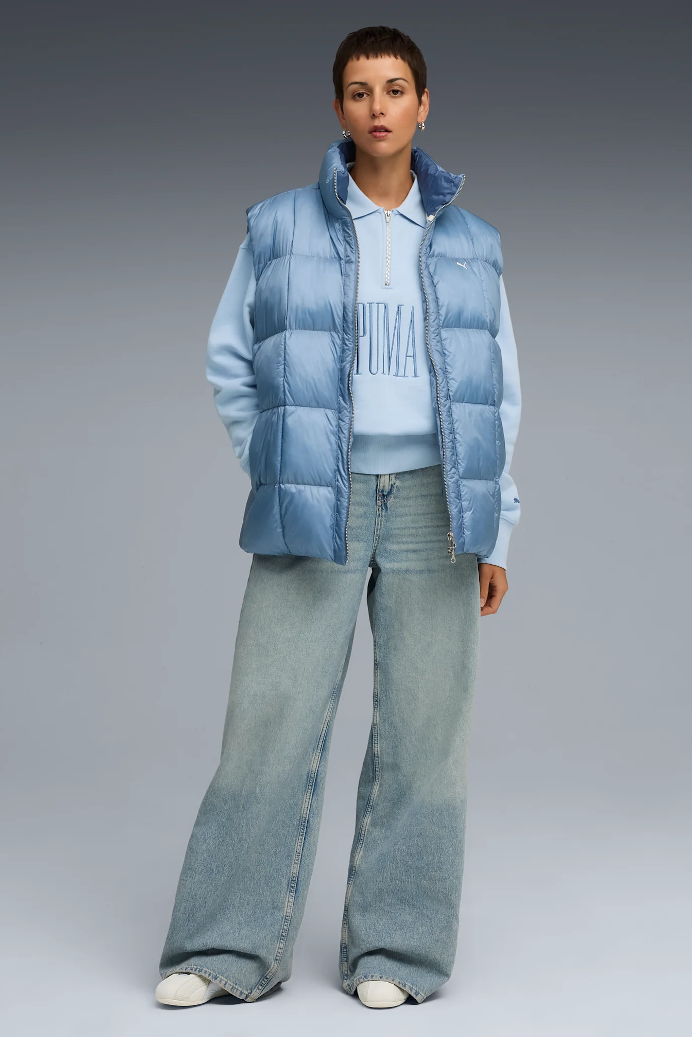 Жіноча блакитна спортивна кофта Premium Essentials Oversized